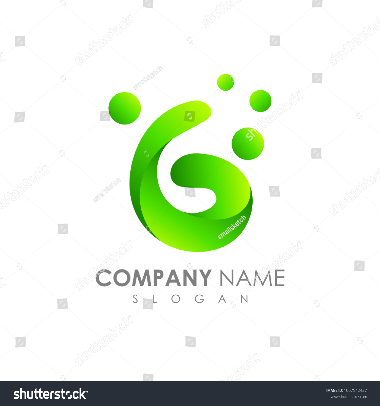 Letter G Bubble Initial Letter Logo Stock Vector Royalty Free