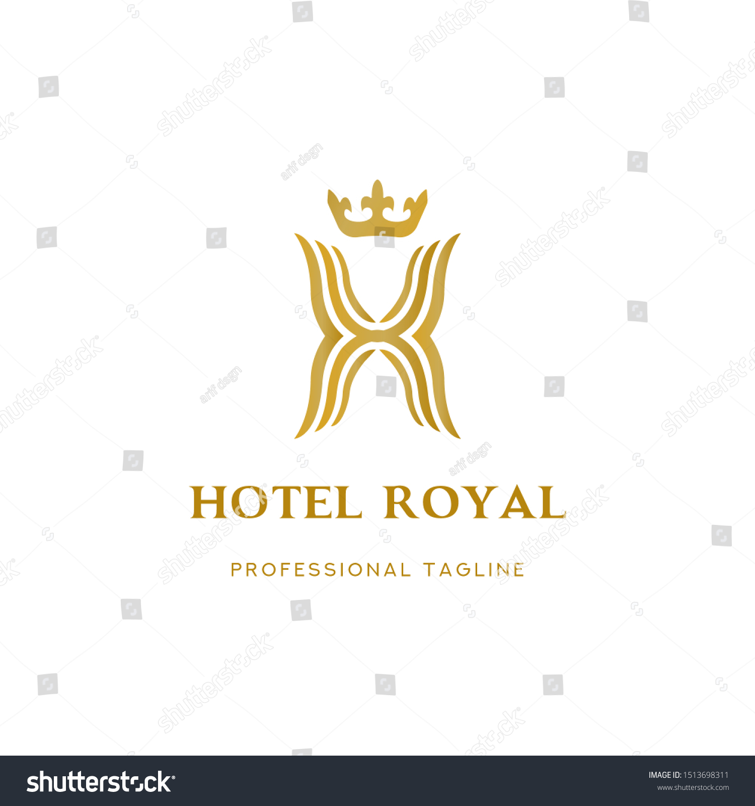 Letter H Hotel Royal Logo Template Stock Vector (Royalty Free ...