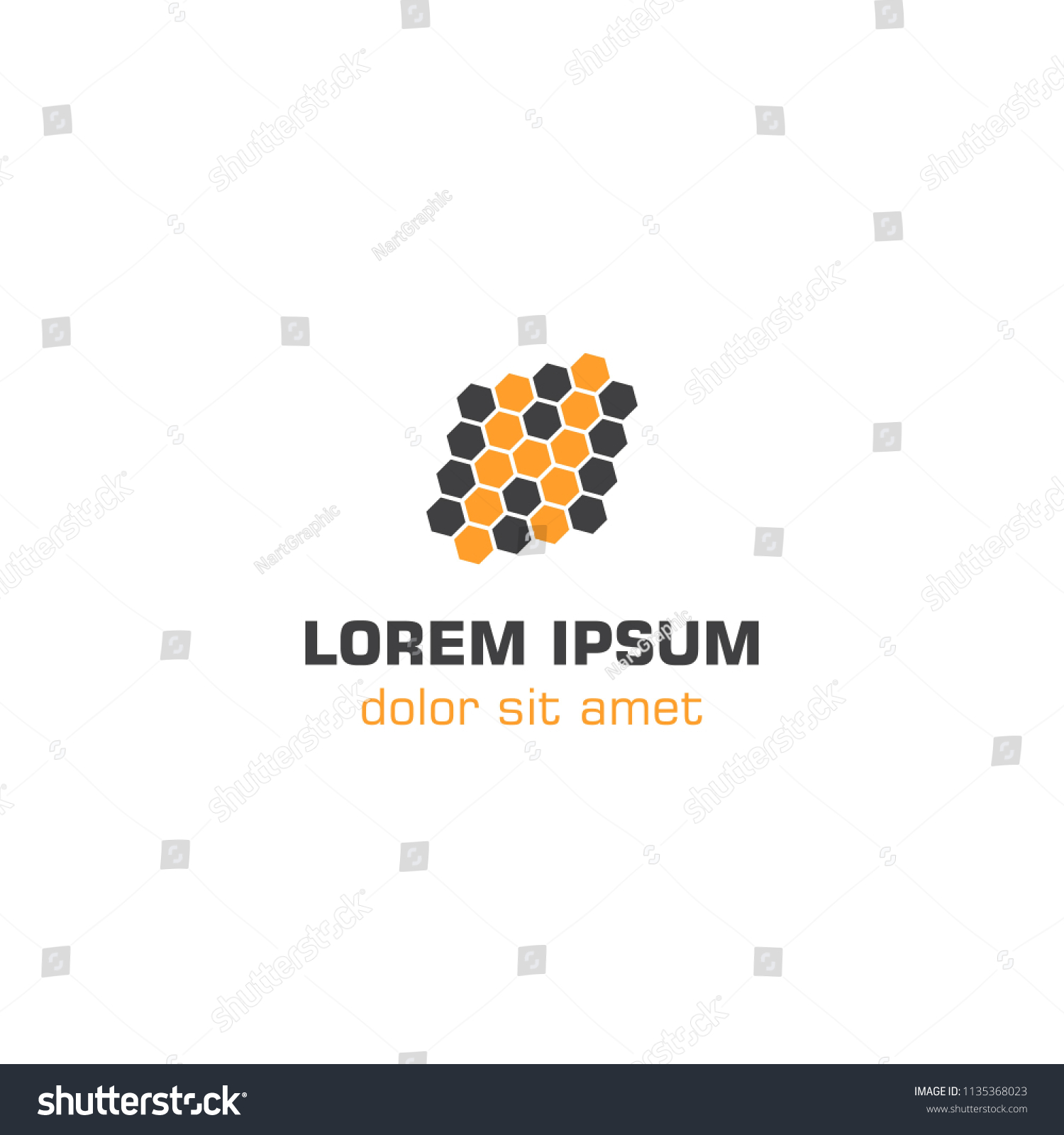 Letter H Hive Honeycomb Logo Icon Stock Vector (Royalty Free) 1135368023