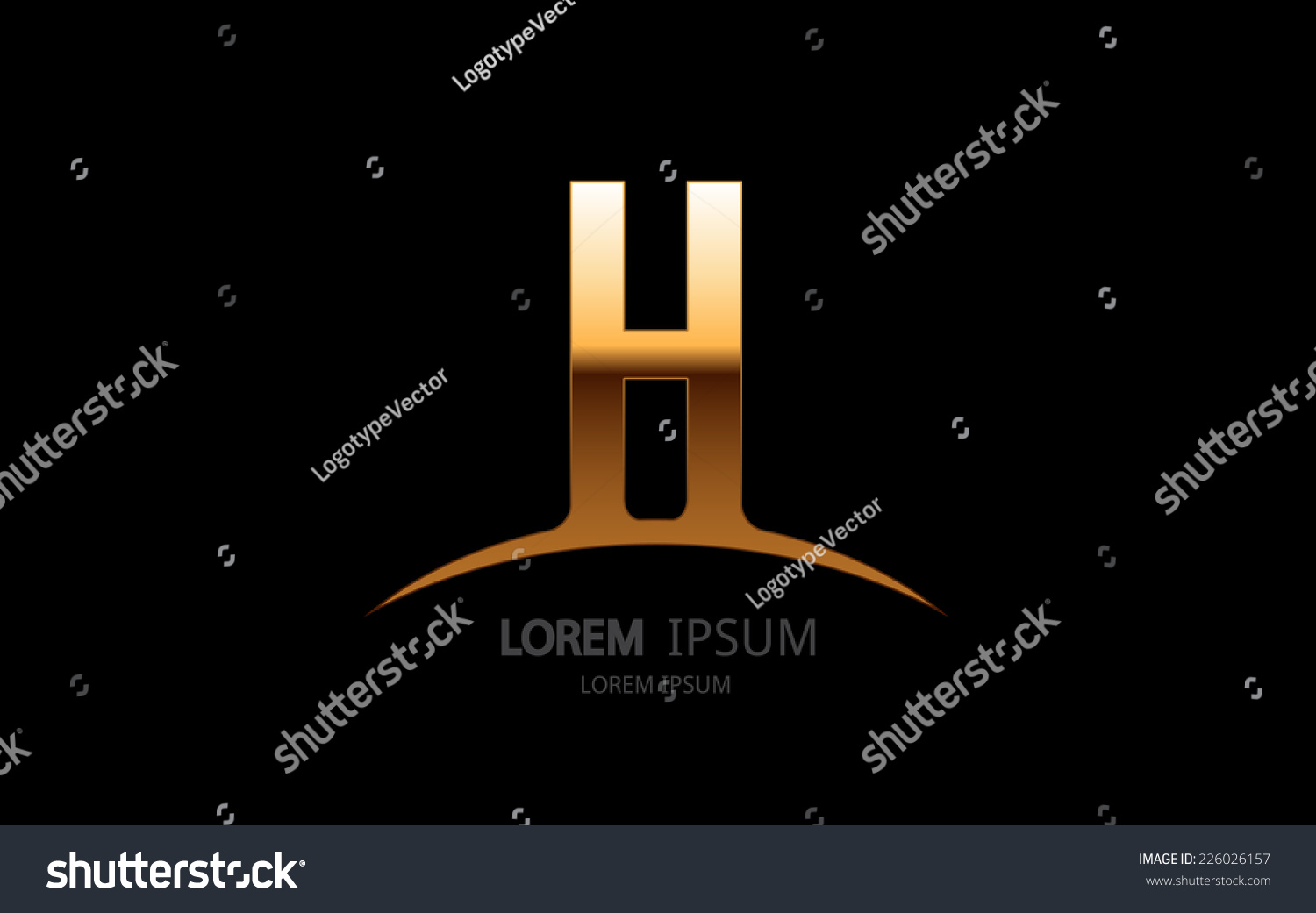 Letter H Logo Alphabet Logotype Vector Stock Vector (Royalty Free ...