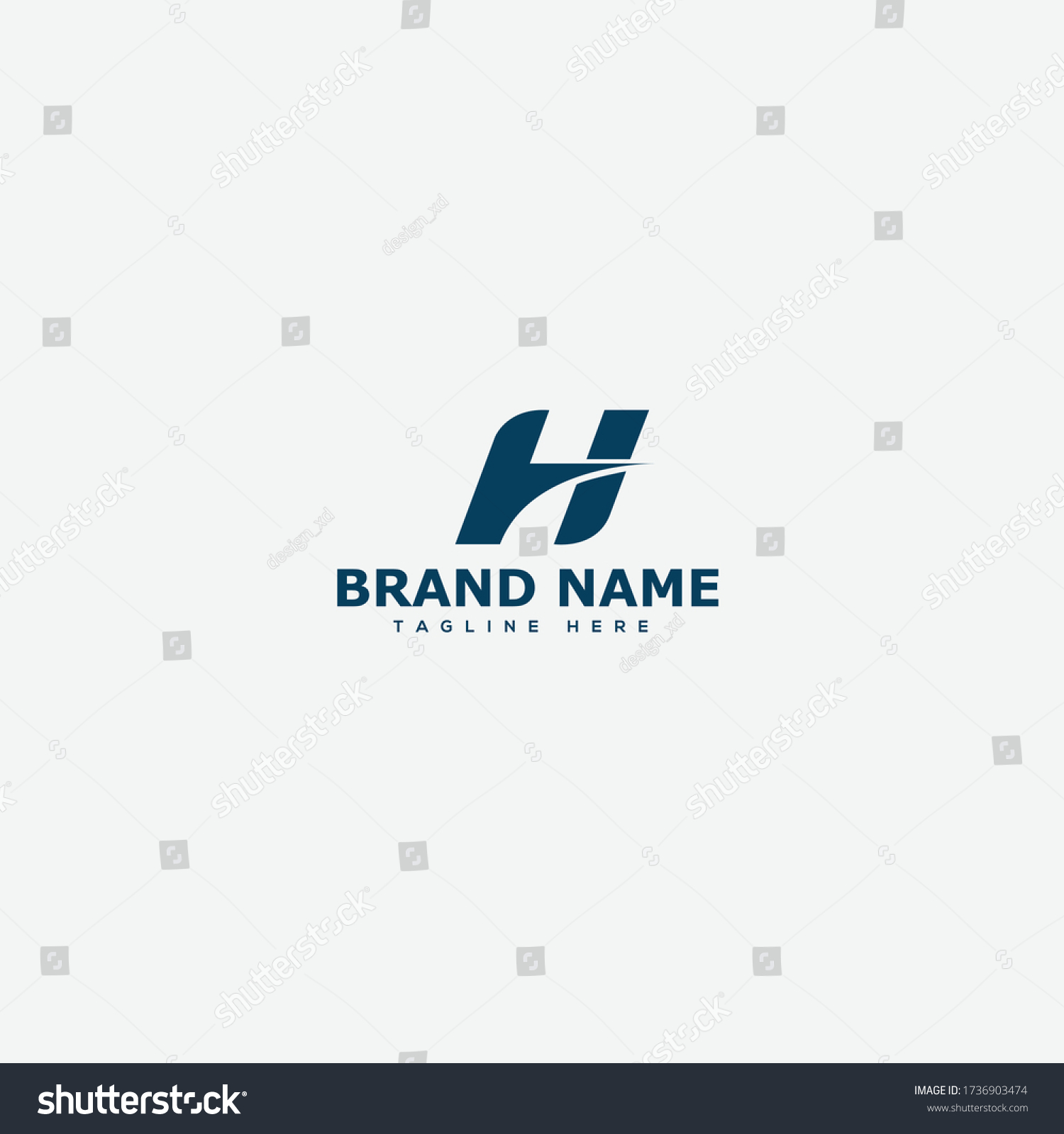 Letter Hi Logo Icon Design Template Stock Vector (Royalty Free) 1736903474