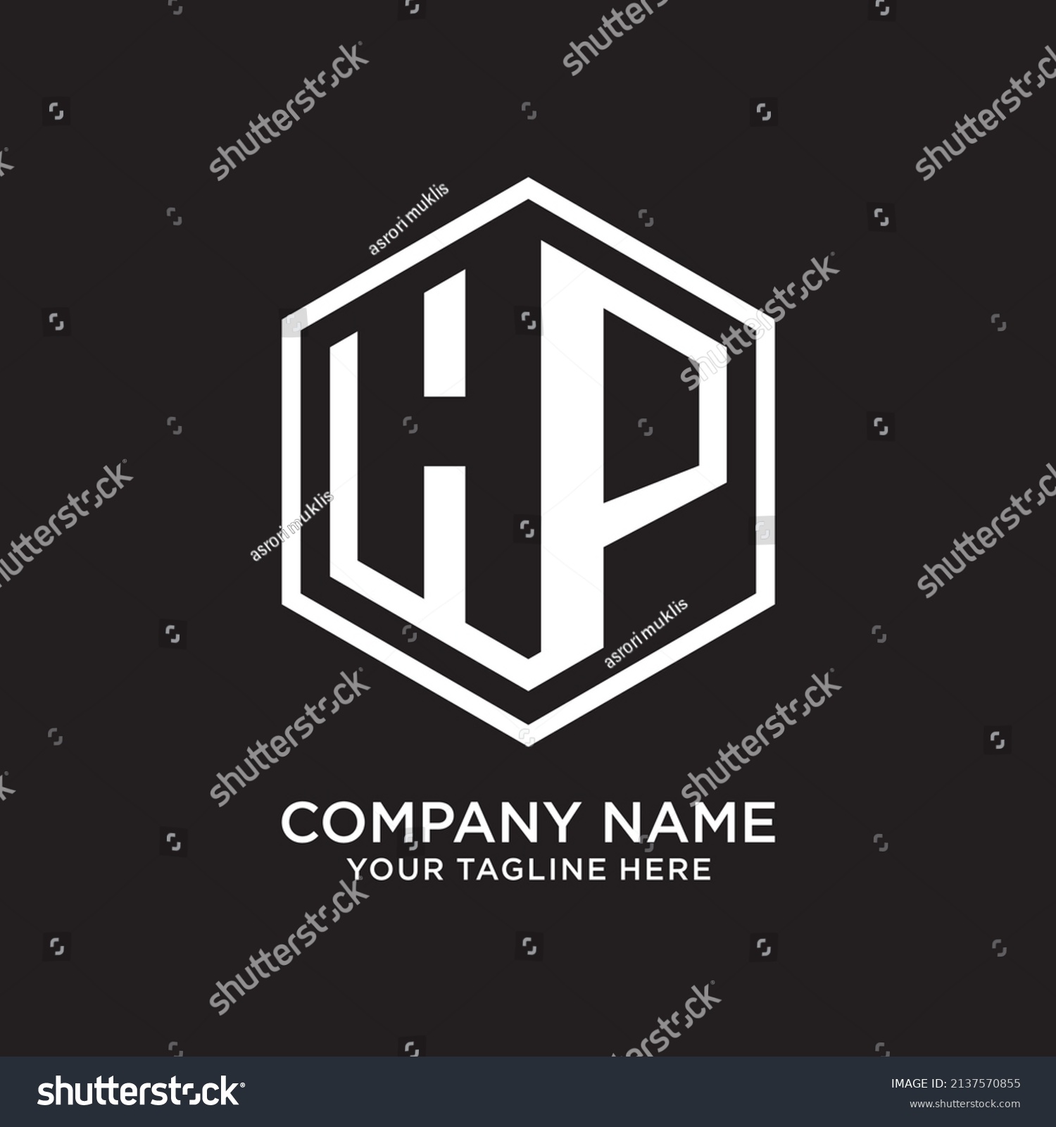 Letter Hp Hexagon Logo Design Stock Vector (Royalty Free) 2137570855 ...