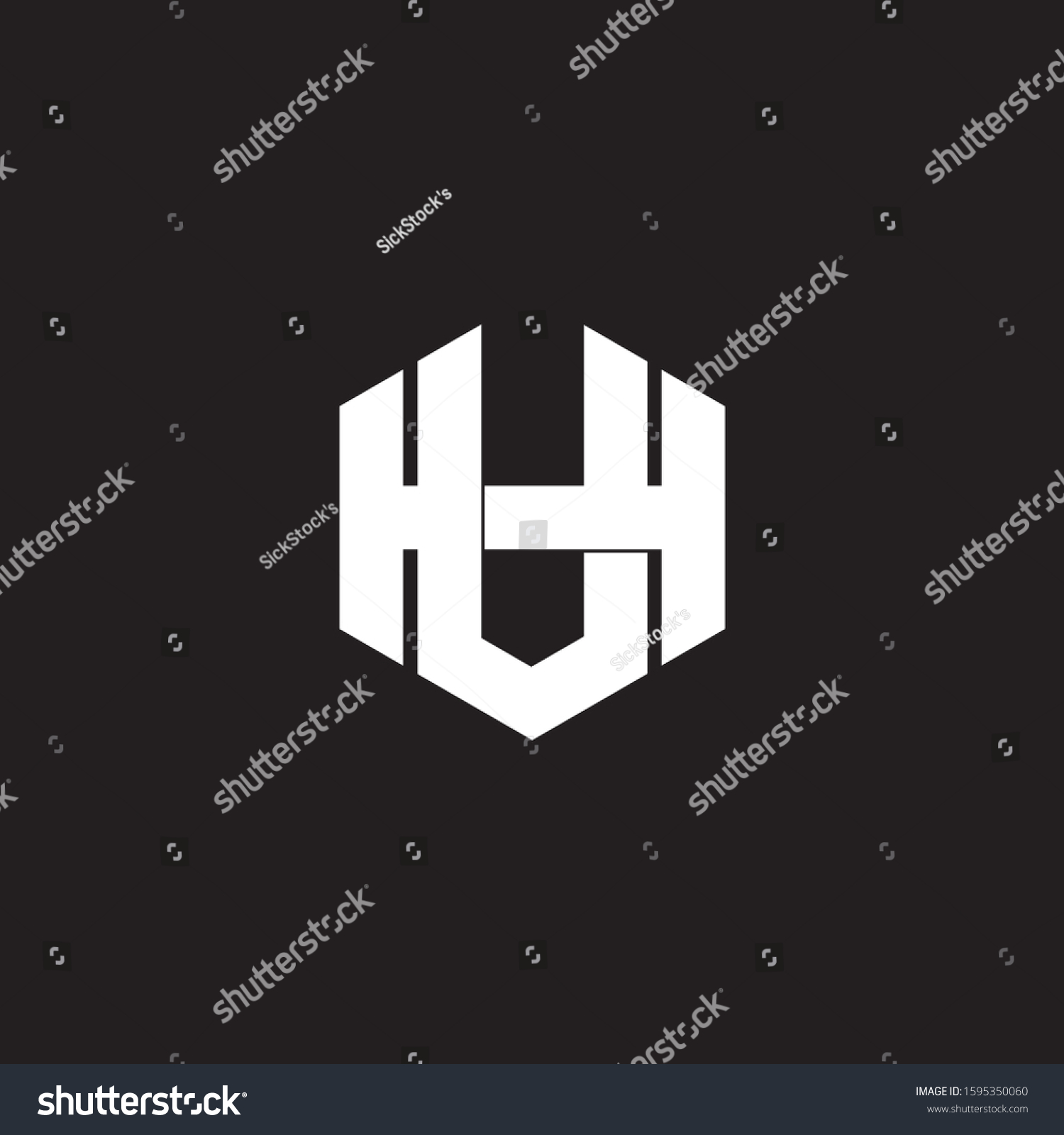 Letter Hv Simple Hexagonal Geometric Symbol Stock Vector (Royalty Free ...