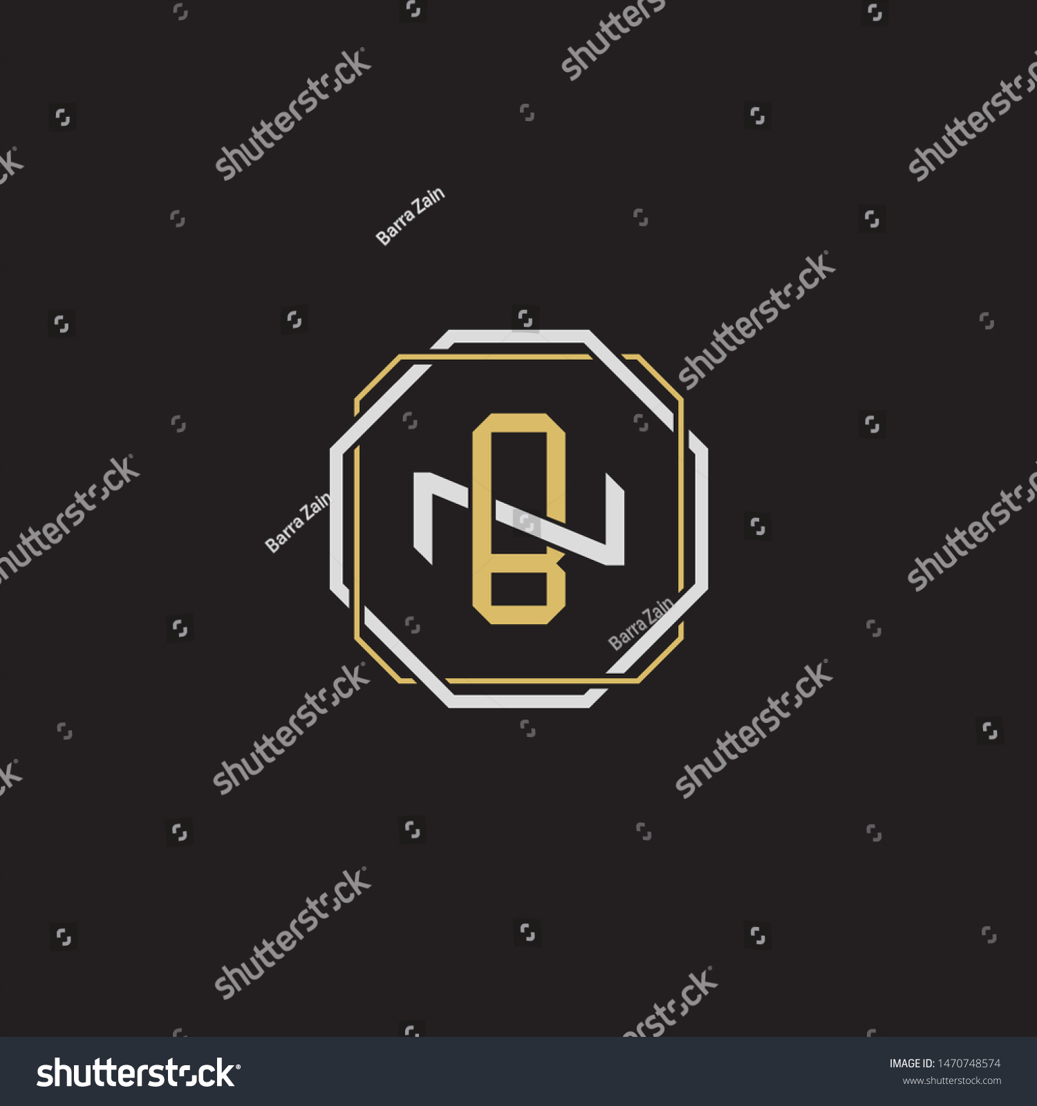 Letter Initial Bn B N Nb Stock Vector (Royalty Free) 1470748574 ...