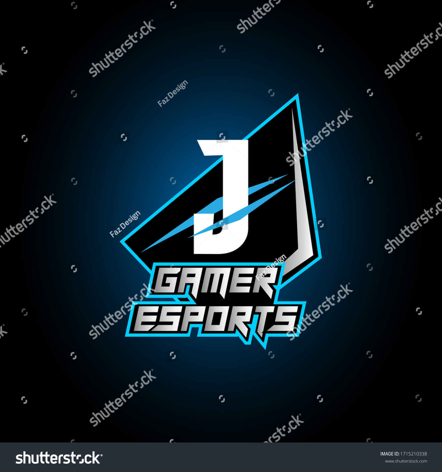 Letter J Game Logo Esport Gaming Stock Vector (Royalty Free) 1715210338