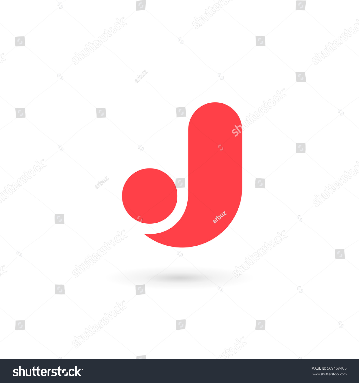 Letter J Logo Icon Design Template Vetor Stock Livre De Direitos