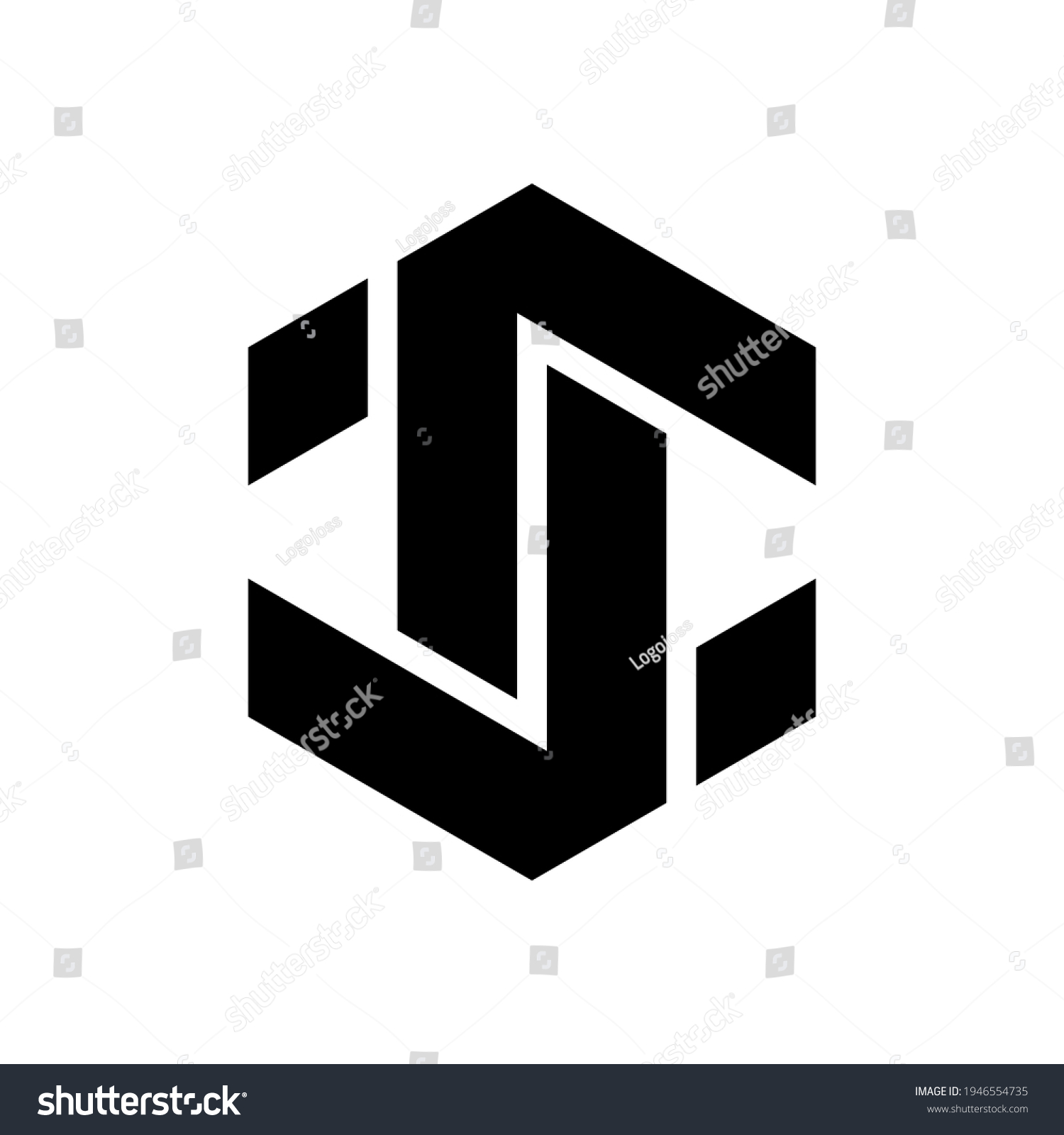 Letter Jc Overlapping Logo Template Stock Vector (Royalty Free ...