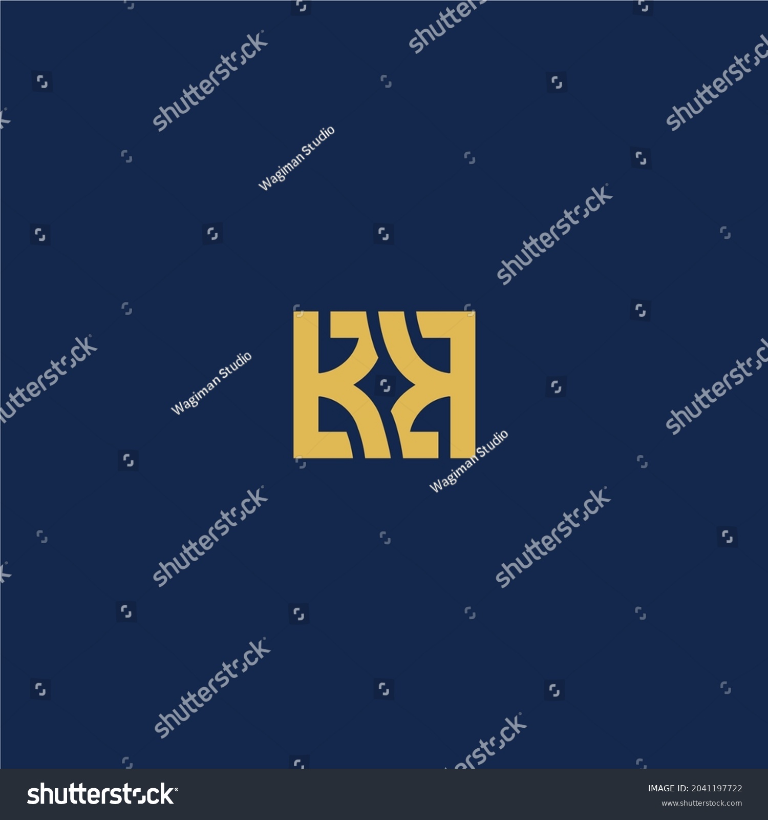 Letter K B Ambigram Logo Design Stock Vector (Royalty Free) 2041197722