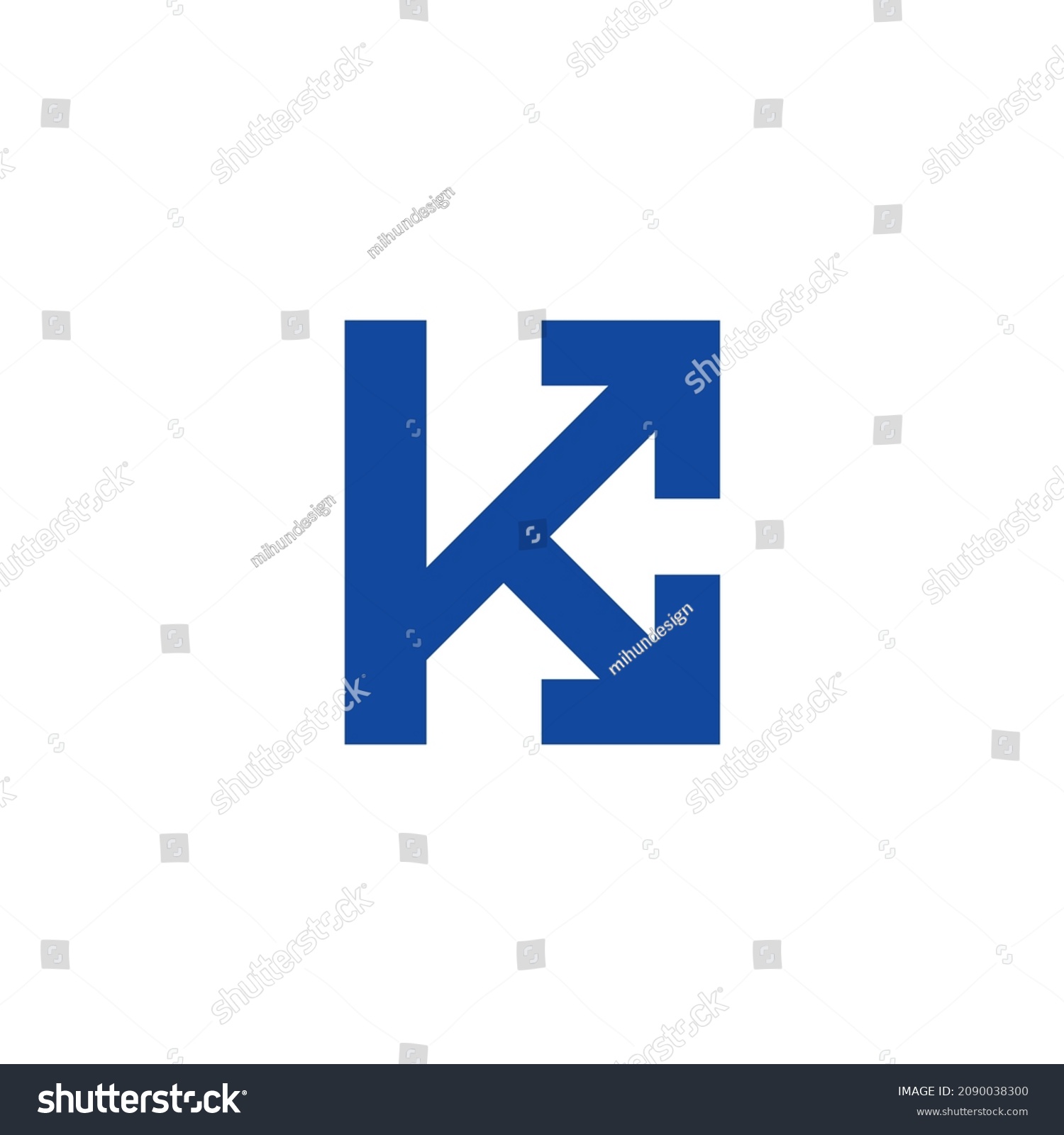 Letter K Arrow Logo Template Vector Stock Vector (Royalty Free ...