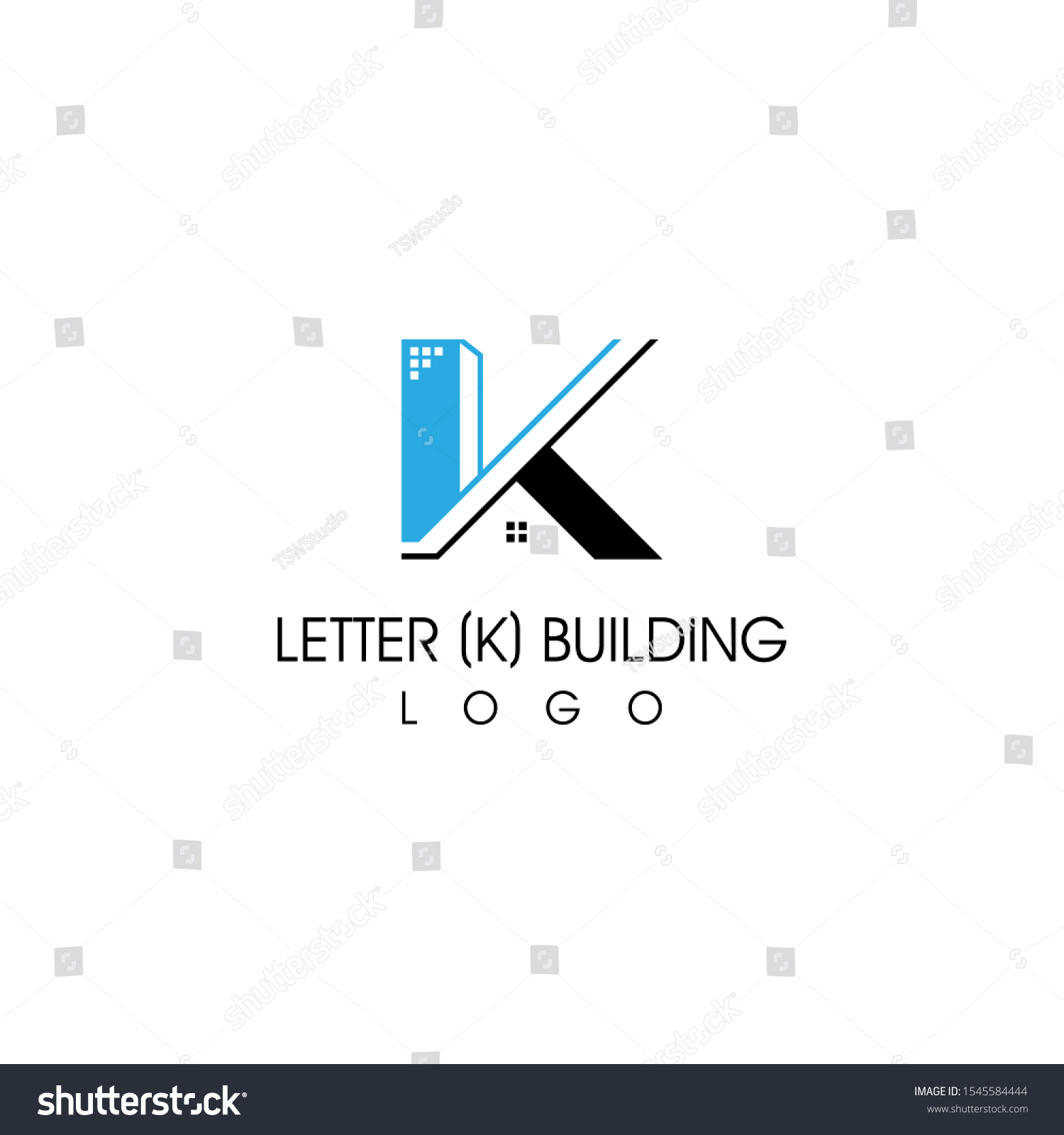 Letter K Building Initial Logo Stock Vector Royalty Free
