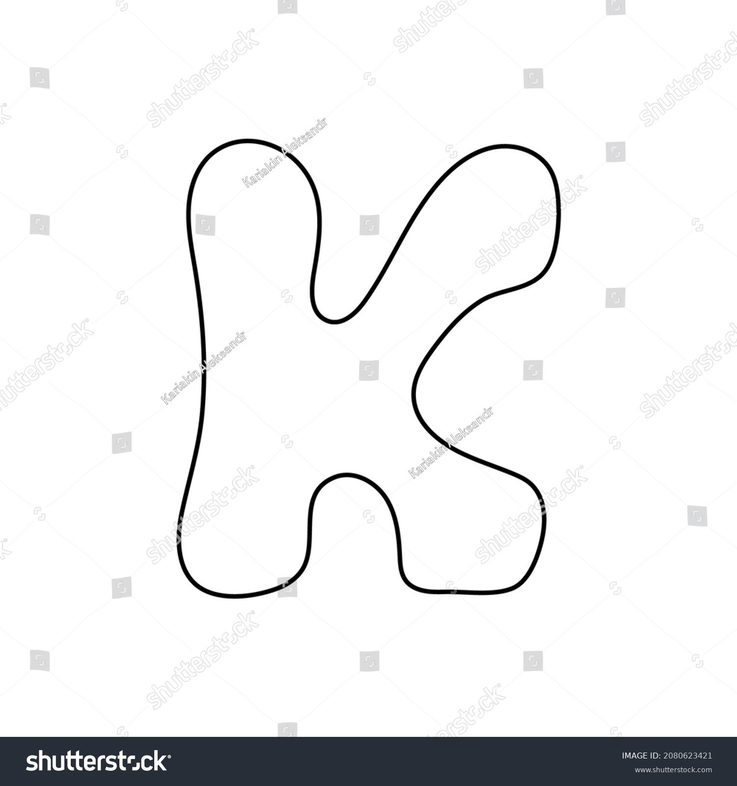 Letter K Drawing Vector Illustration Stock Vector (Royalty Free ...