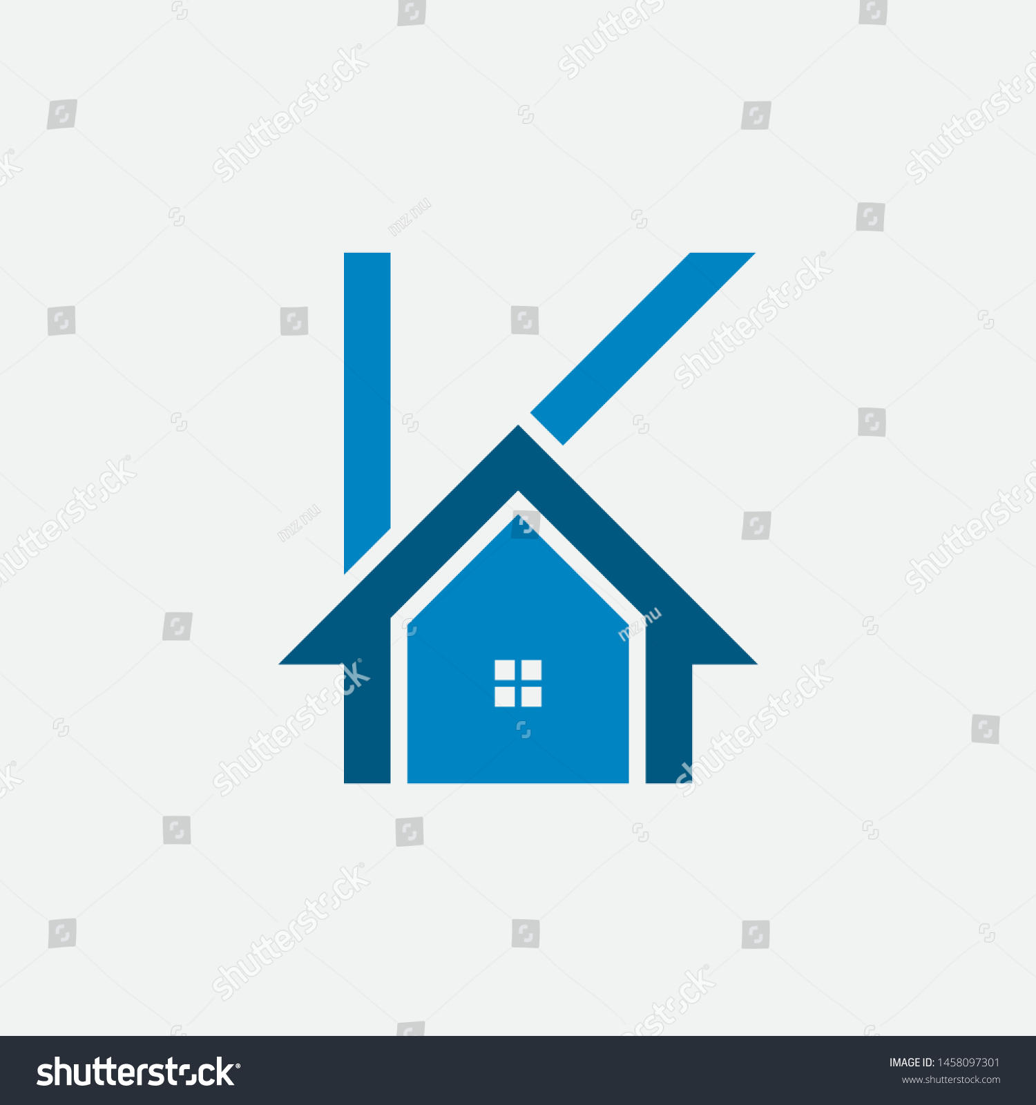Letter K Home Building Logo Vector Stock Vector Royalty Free