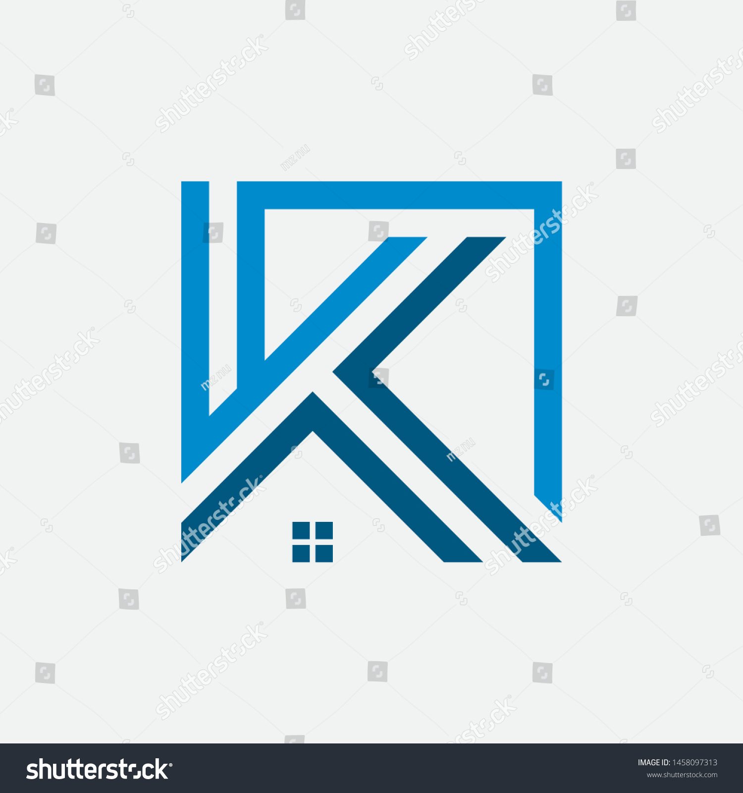 Letter K Home Building Logo Vector Stock Vector Royalty Free