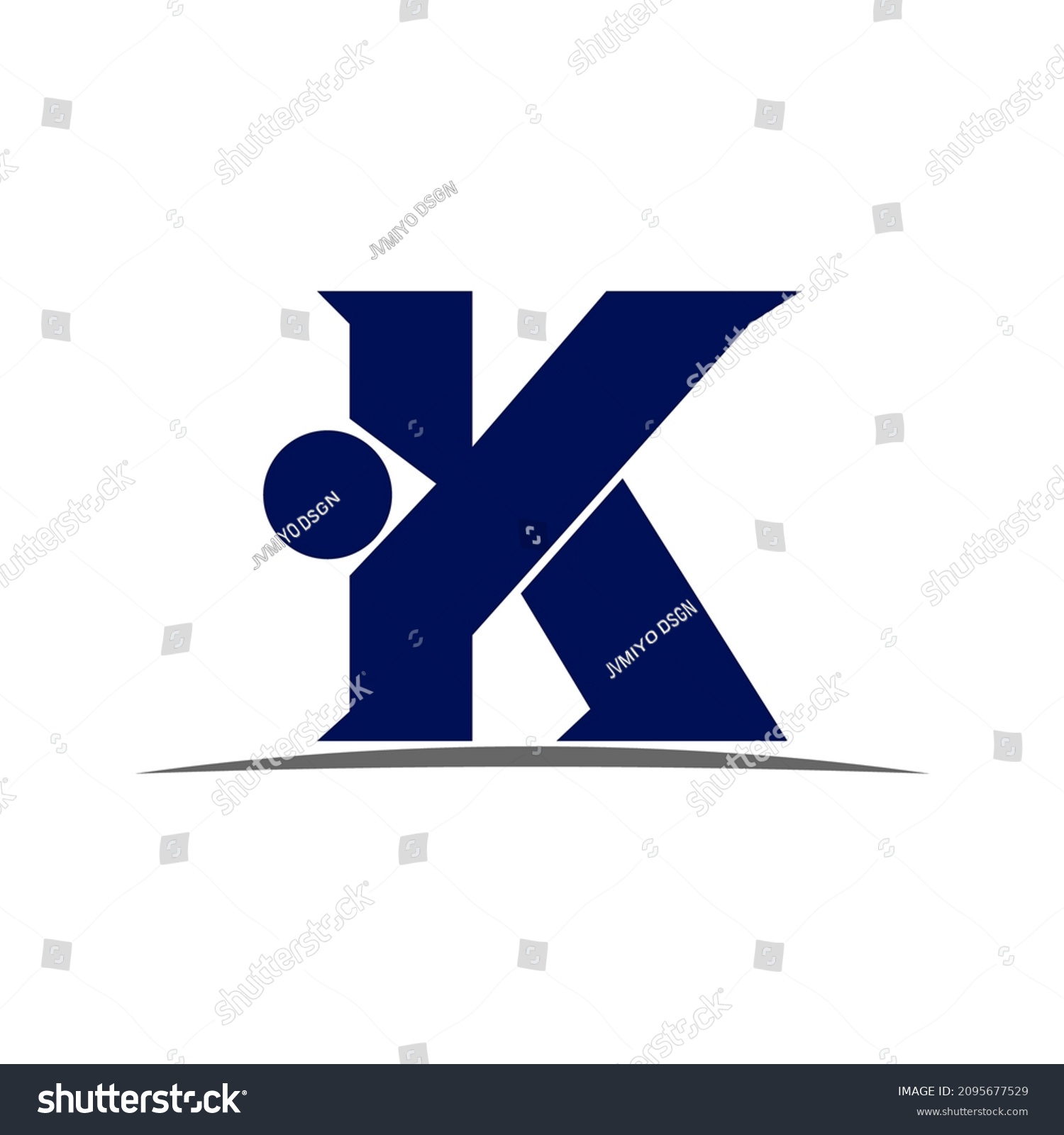 Letter K Logo Design Karate Stock Vector (Royalty Free) 2095677529 ...