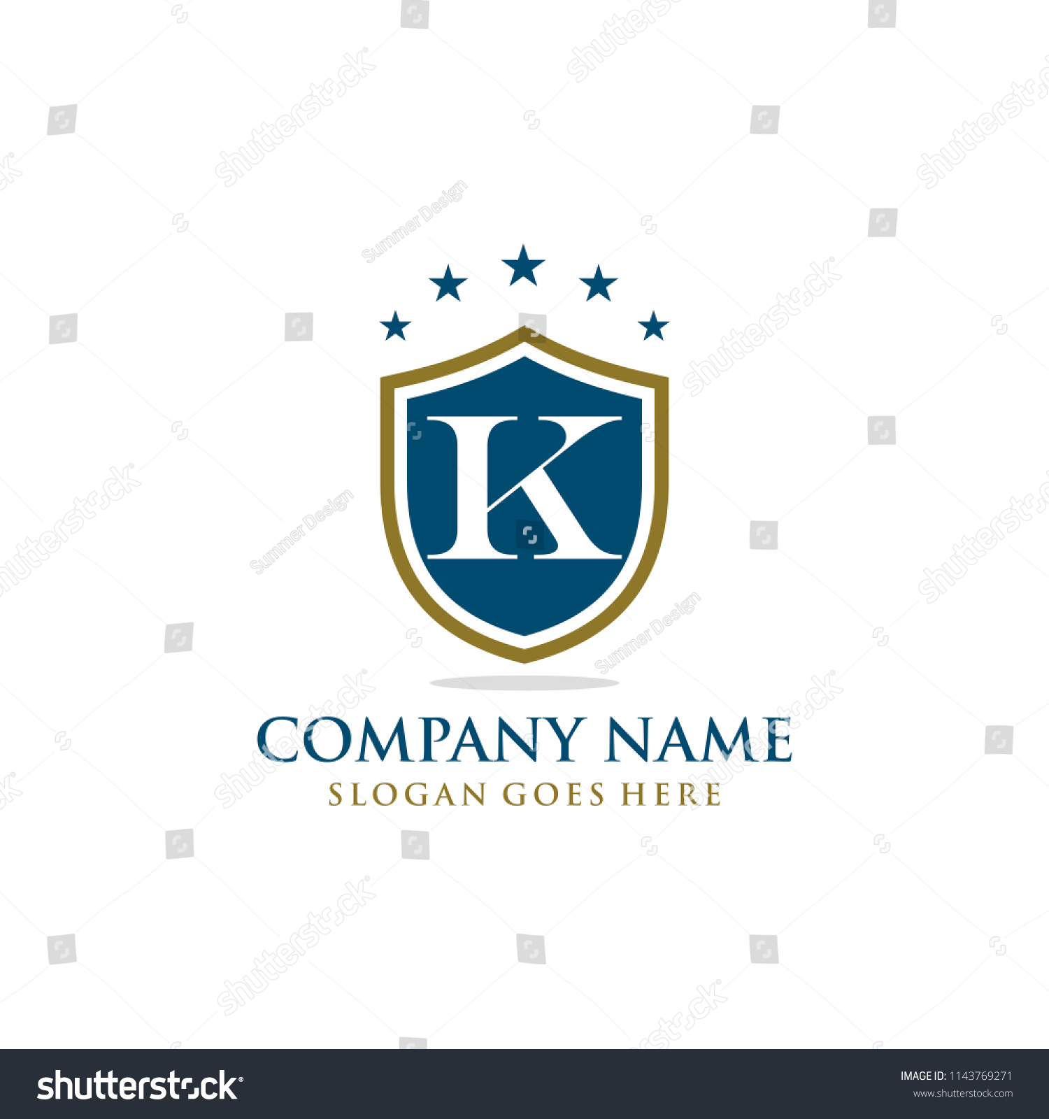 Letter K Shield Logo Stock Vector (Royalty Free) 1143769271 | Shutterstock