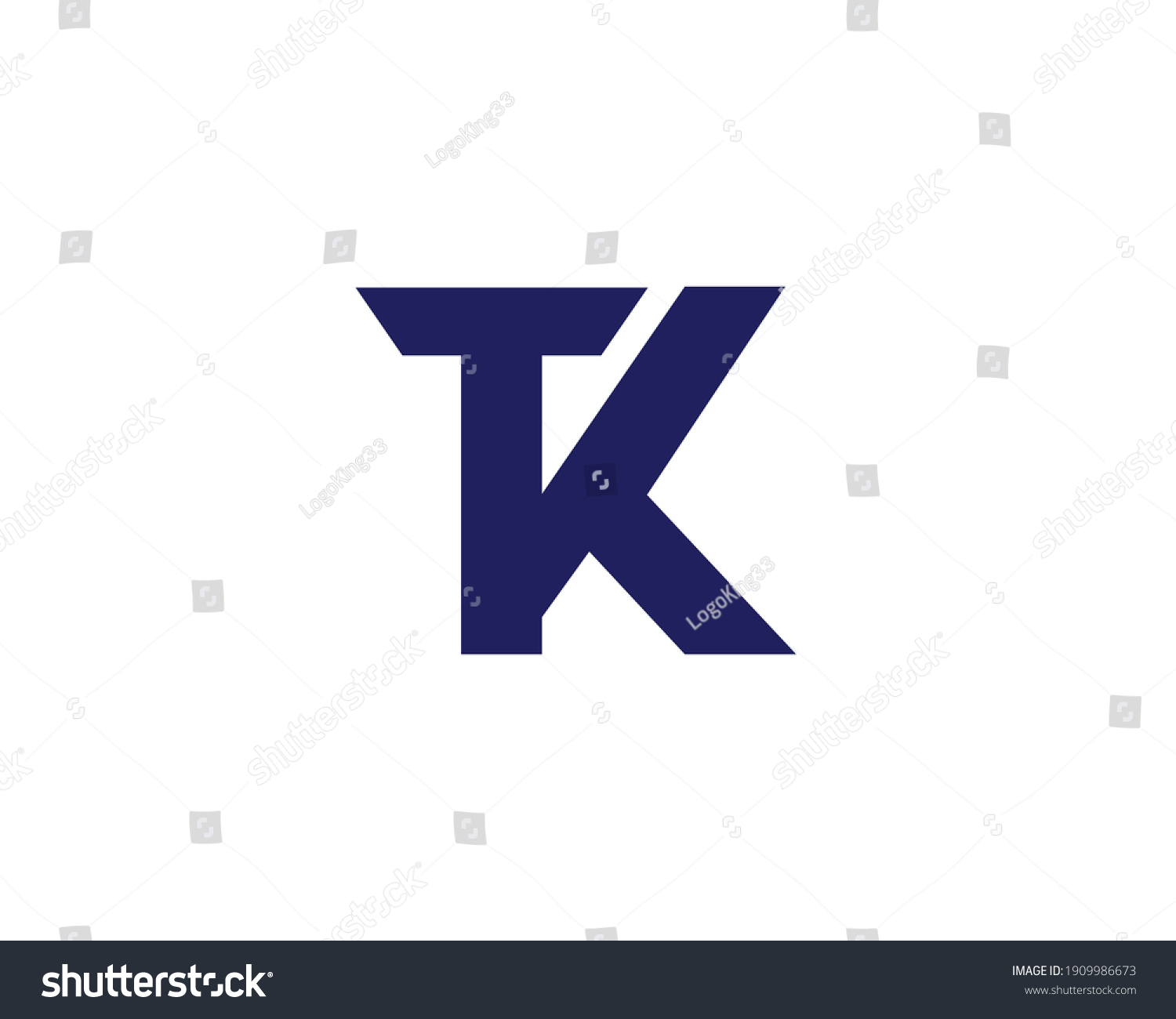 Letter Kt Tk Logo Design Vector Stock Vector Royalty Free 1909986673