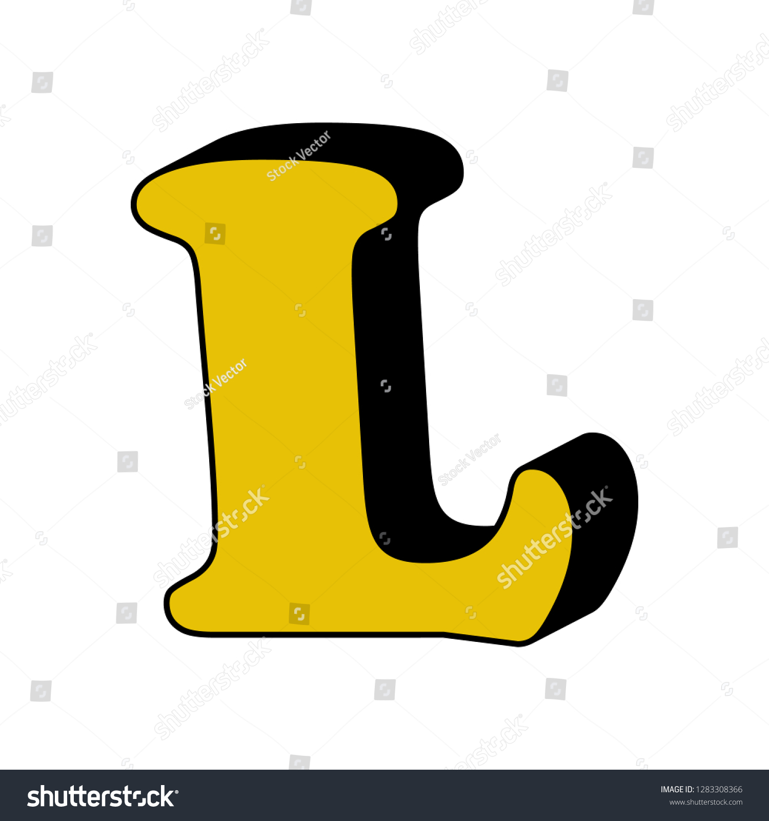Letter L Alphabet 3d Icon Element: vector de stock (libre de regalías)  1283308366 | Shutterstock