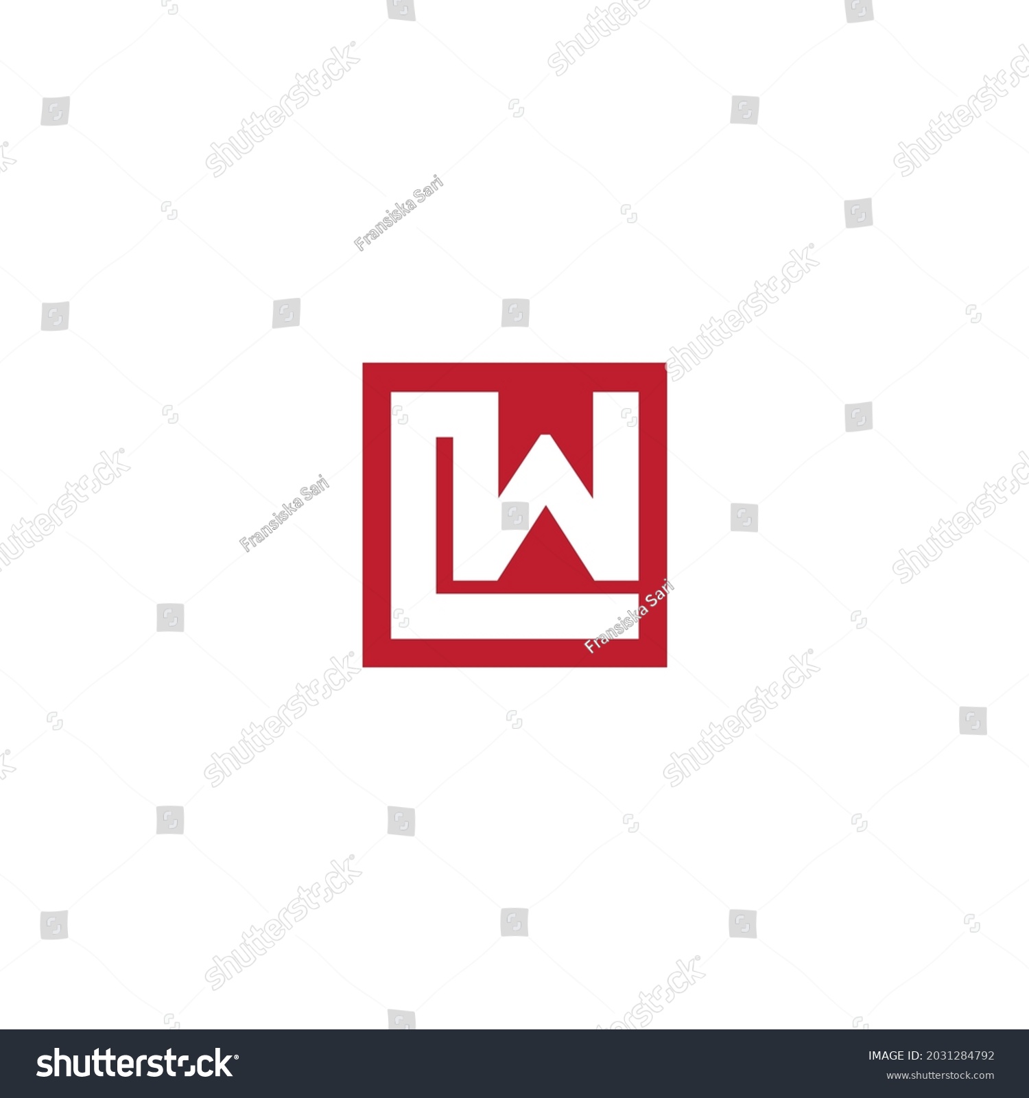 Letter L W Logo Design Stock Vector (Royalty Free) 2031284792