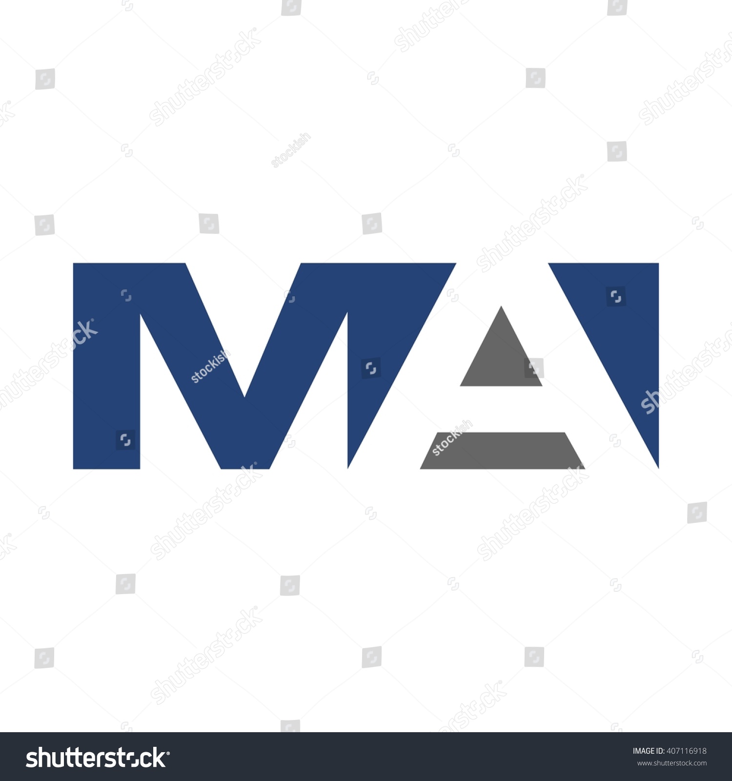 Letter M Logo Vector Stock Vector Royalty Free 407116918