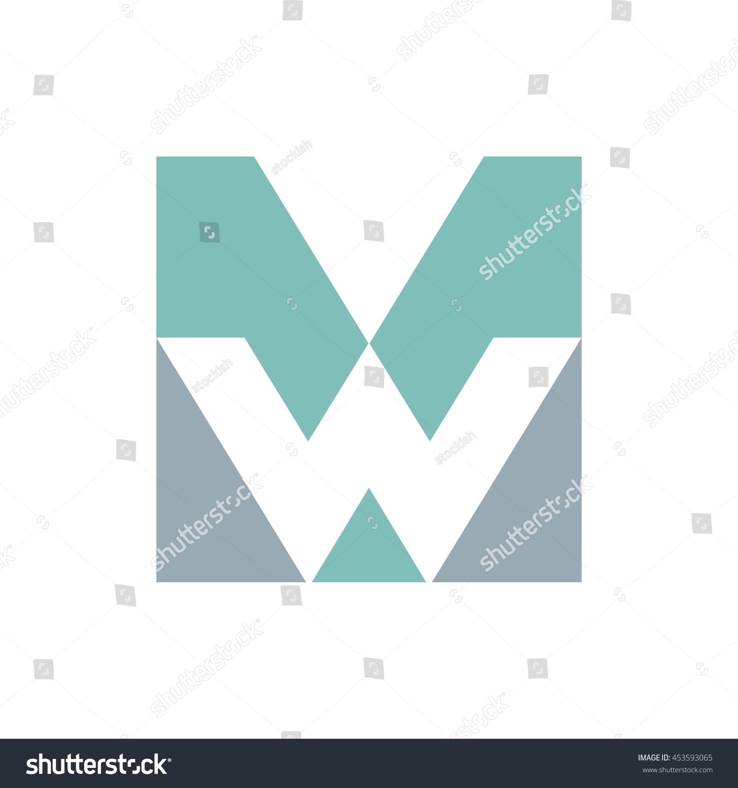 Letter M W Logo Vector Stock Vector 453593065 - Shutterstock