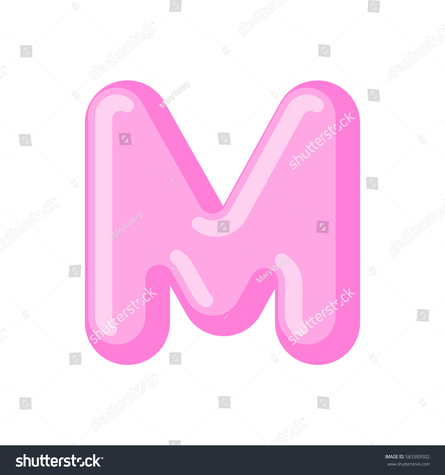 Letter M Candy Font Caramel Alphabet Stock Vector (Royalty Free) 583389502