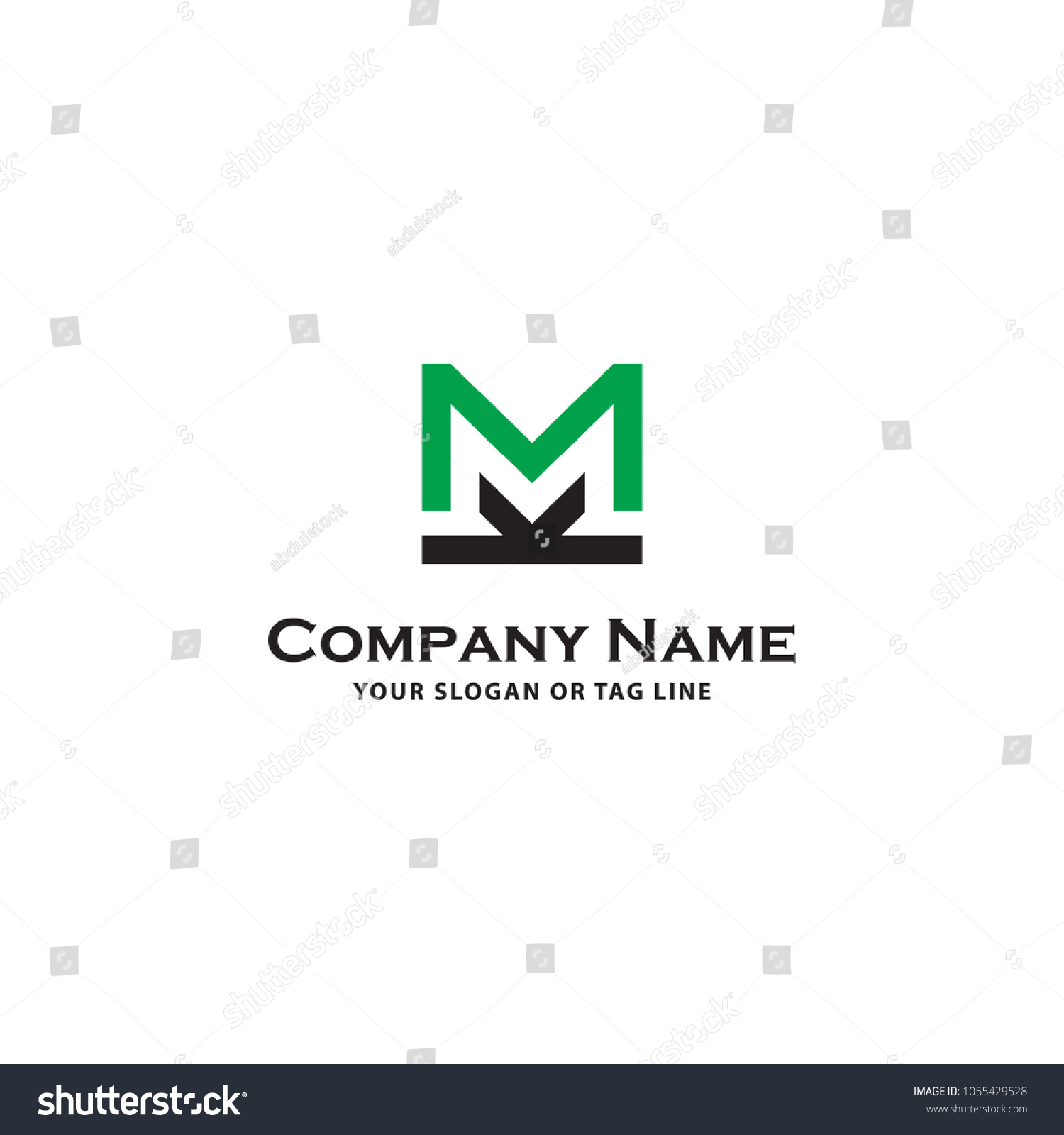 Letter M K Logo Vector Stock Vector (Royalty Free) 1055429528