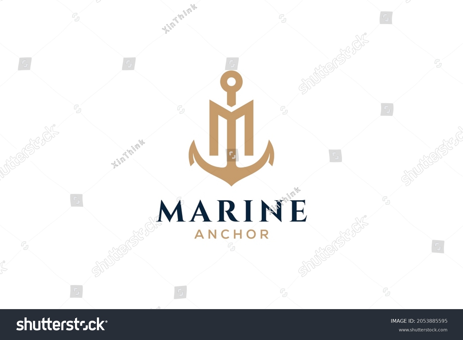 SVG of Letter M monogram, Anchor logotype. Logo of yacht club, maritime. svg