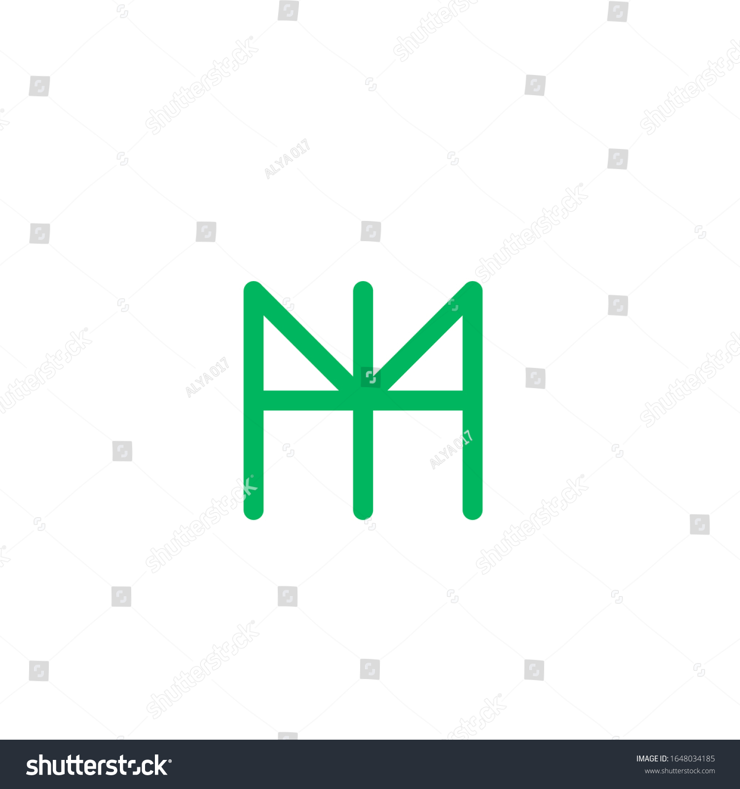 Letter M Plus Logo Design Simple Stock Vector (Royalty Free) 1648034185 ...