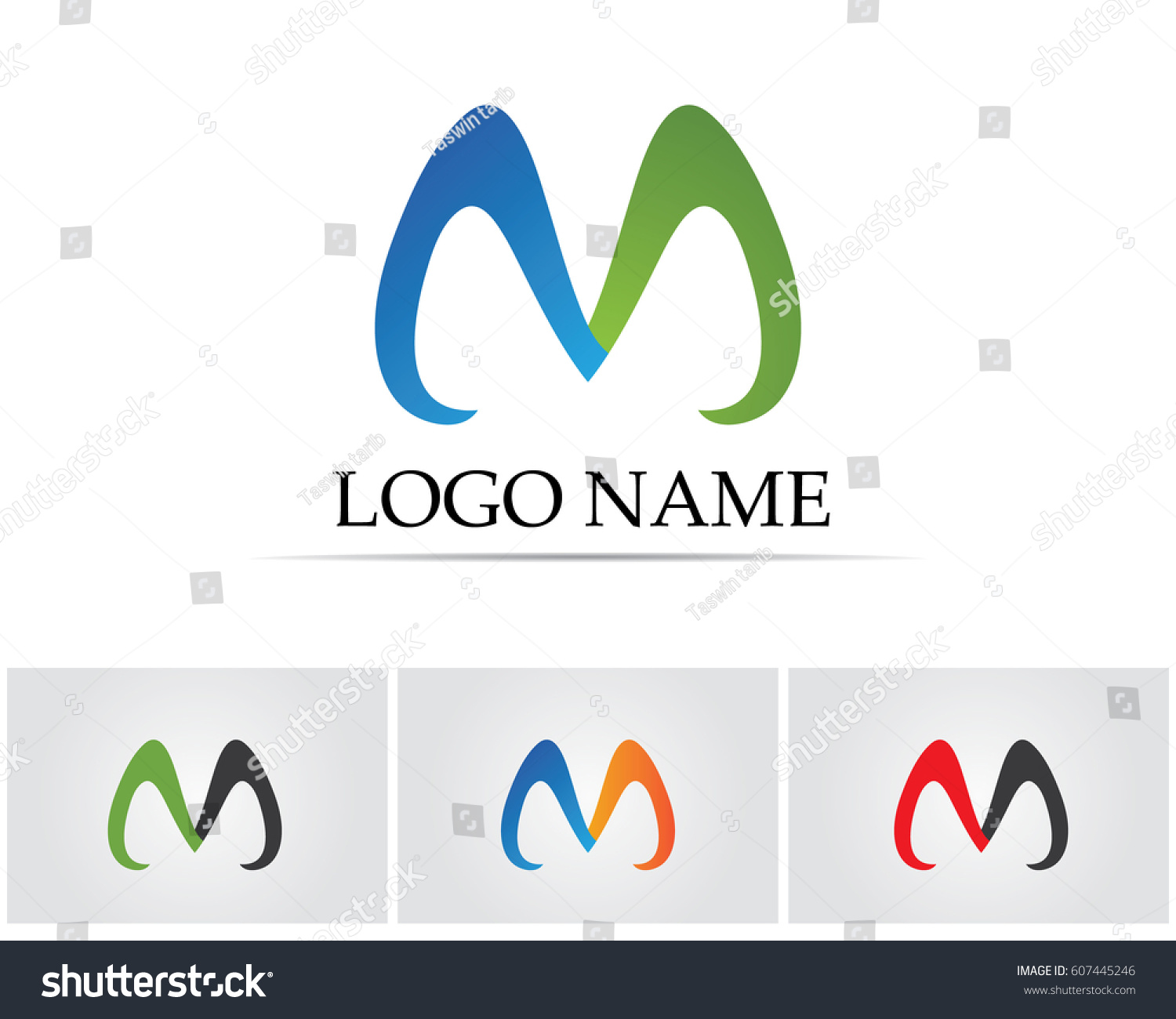 Letter M Vector Icons Logo Stock Vector 607445246 - Shutterstock