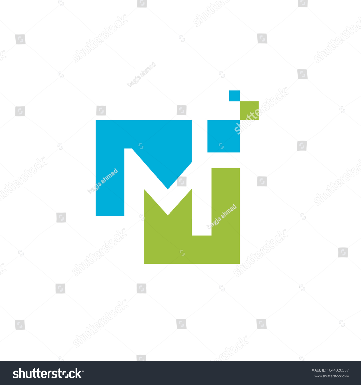 Letter Mi Logo Design Vector Sign Stock Vector (Royalty Free) 1644020587
