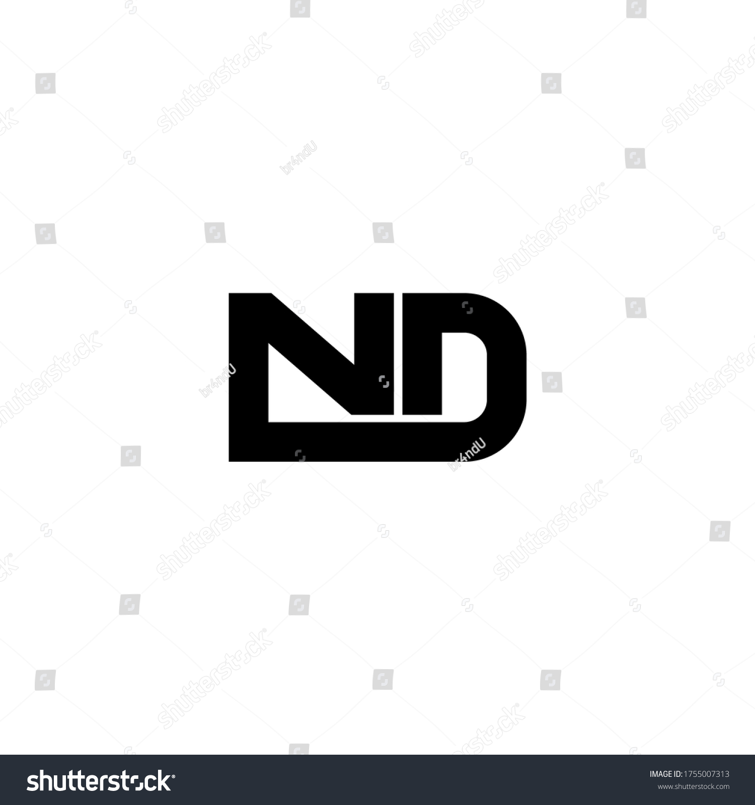 Letter N D Logo Nd Dn Stock Vector (Royalty Free) 1755007313 | Shutterstock