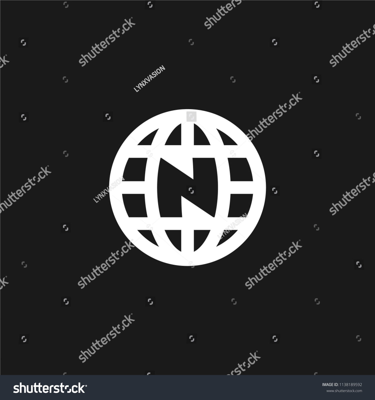 Letter N Circle Grid N Monogram Stock Vector Royalty Free 1138189592