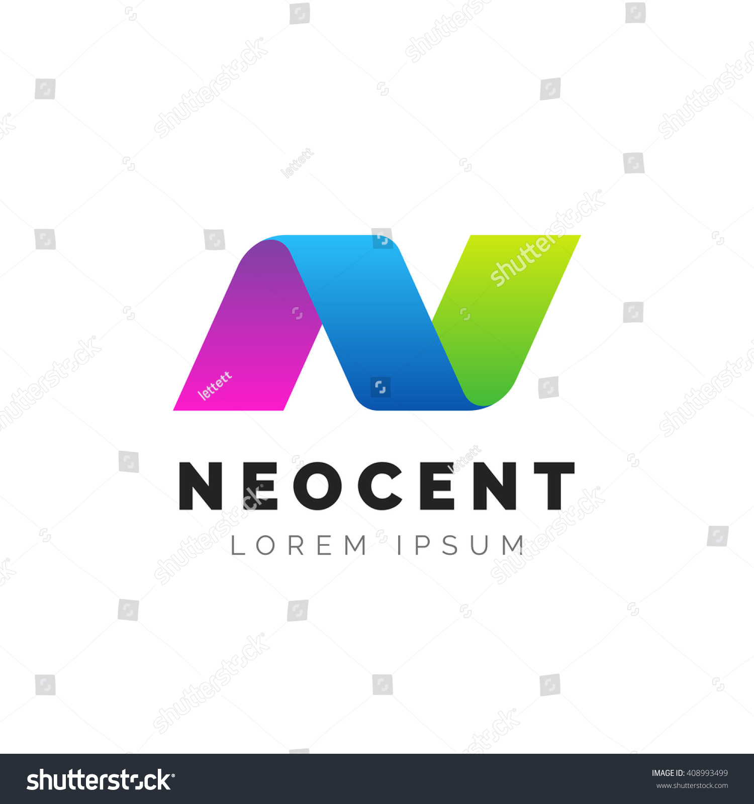 Letter N Logo Concept Vector Illustration Stock Vector (Royalty Free ...