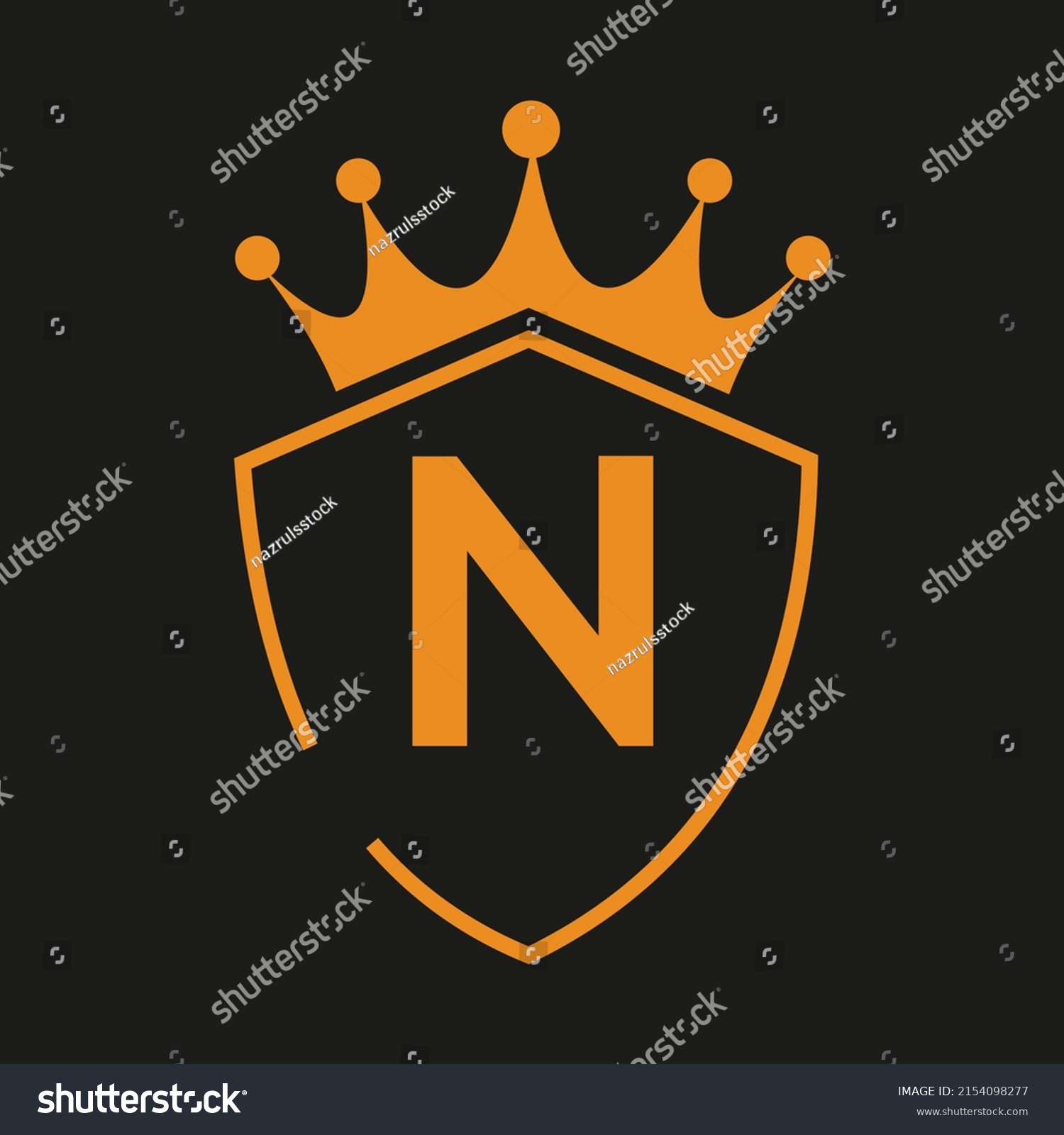 Letter N Queen Logo Design Vector Stock Vector (Royalty Free ...