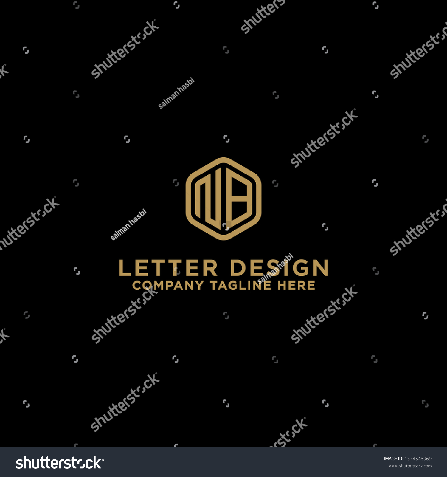 Letter Nb Initial Icon Monogram Vector Stock Vector (Royalty Free ...