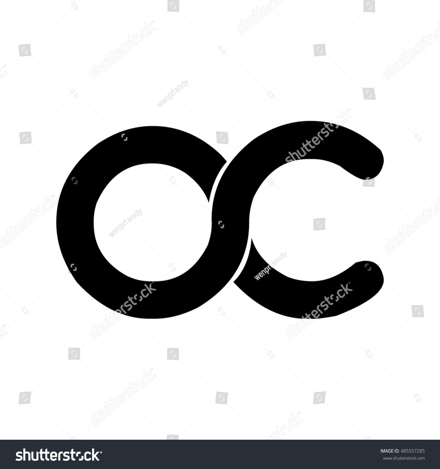 Letter O C Logo Stock Vector (Royalty Free) 485557285