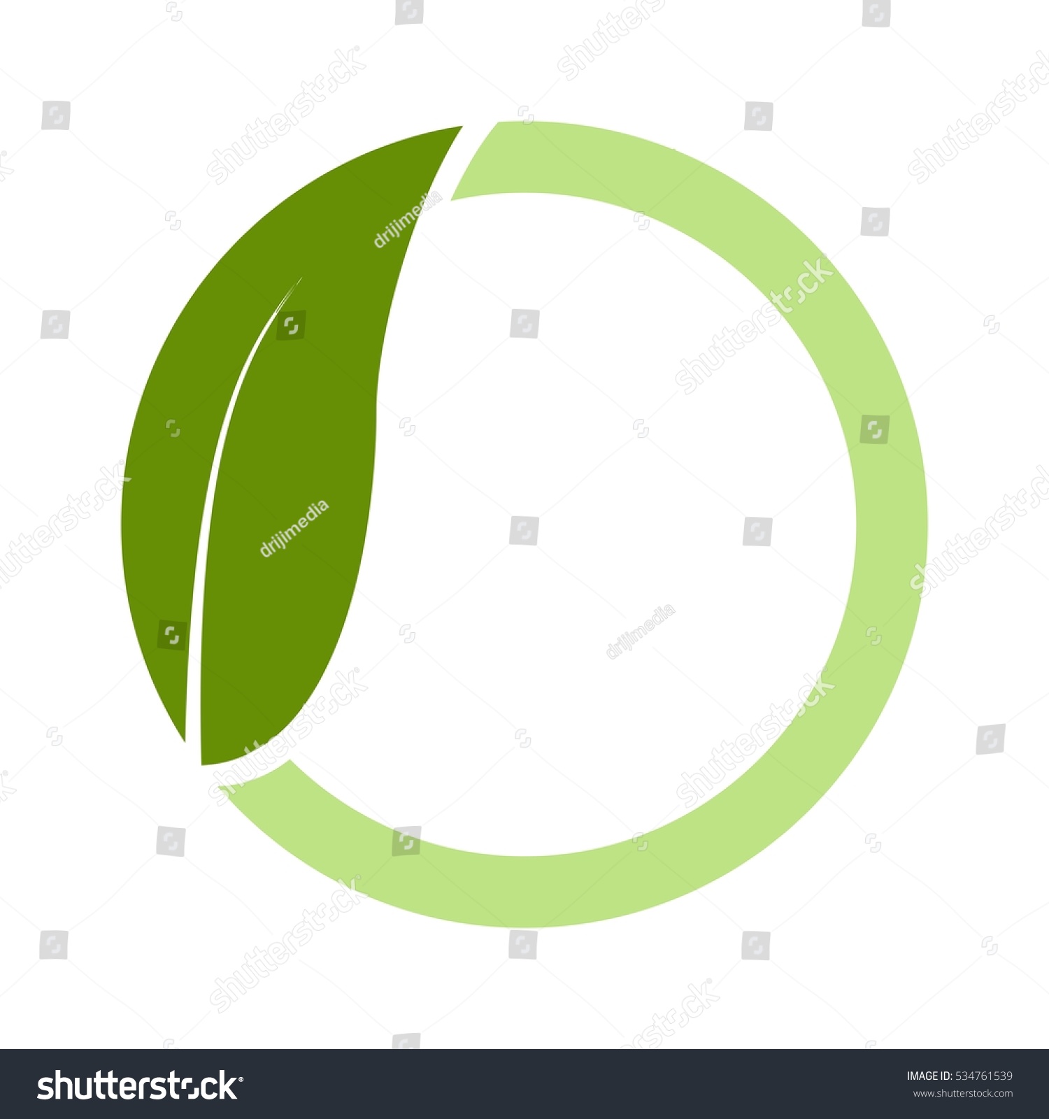 Letter O Leaf Logo Design Stock Vector (Royalty Free) 534761539