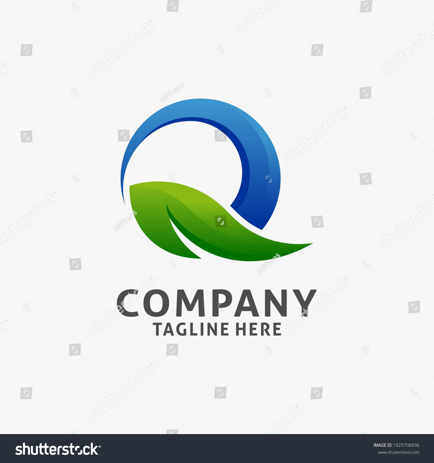 Letter Q Leaf Logo Design Stock Vector (Royalty Free) 1929708896 ...