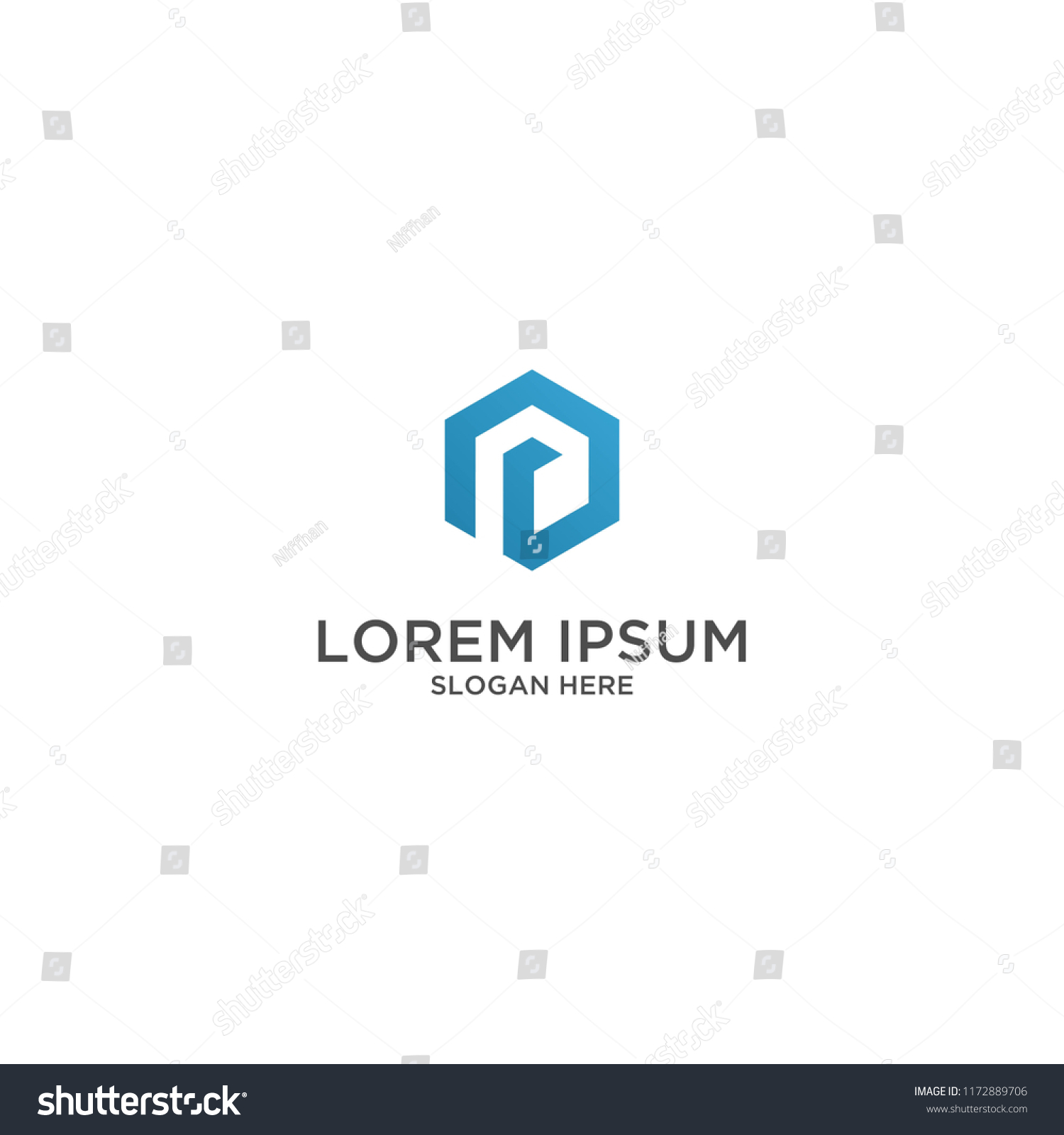 Letter R Cube Logo Design Stock Vector (Royalty Free) 1172889706