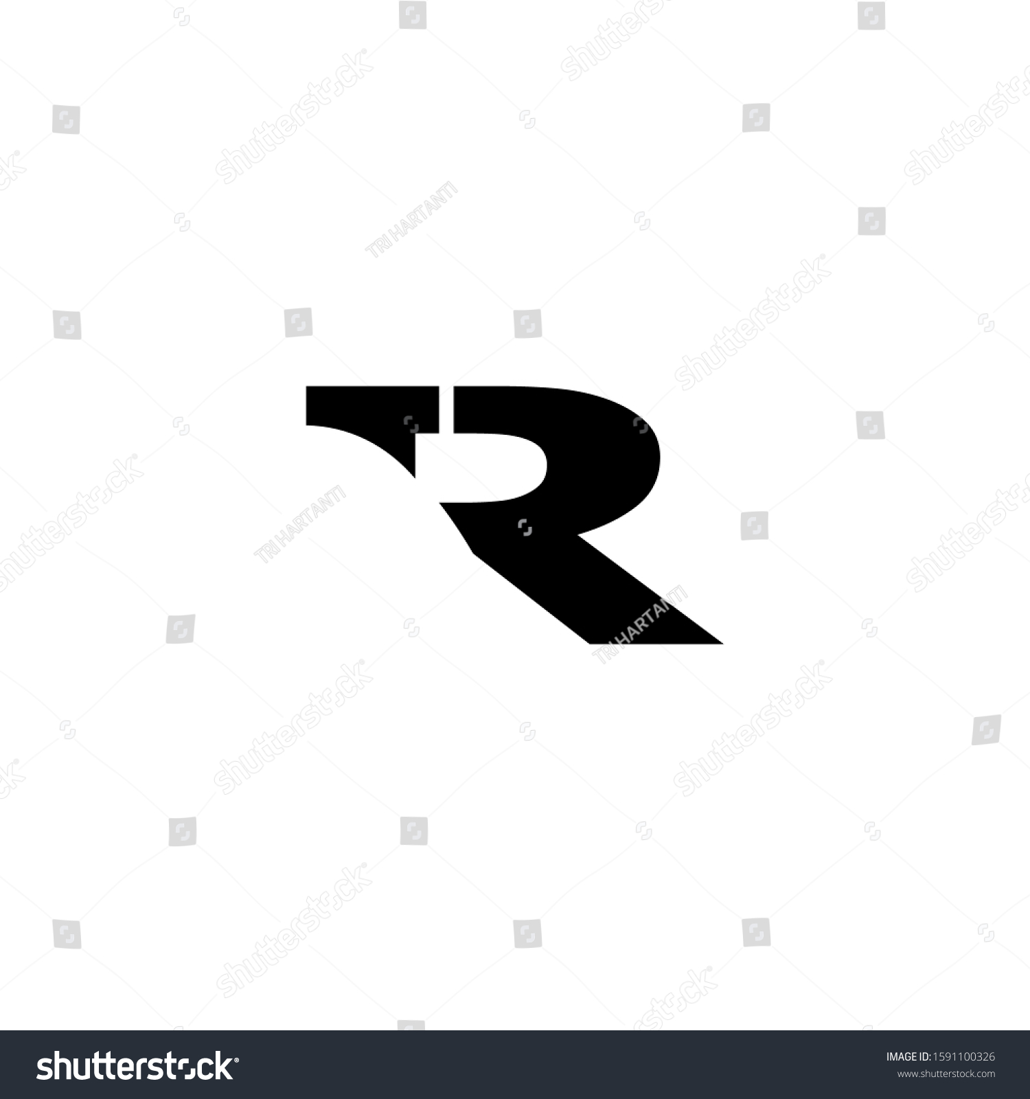 Letter R New Logo Vector Stock Vector (Royalty Free) 1591100326 ...