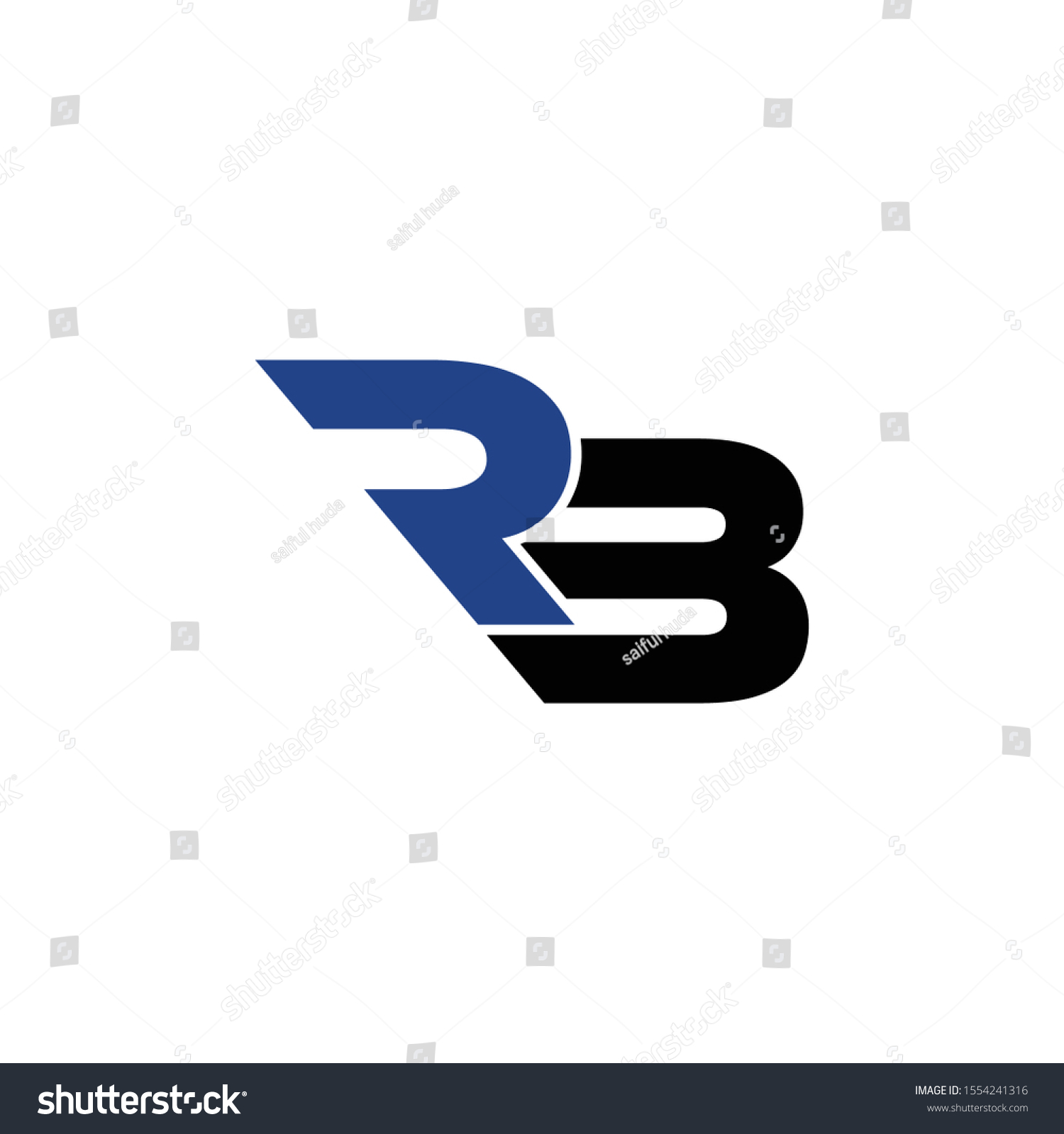 Letter Rb Simple Logo Design Vector Stock Vector (Royalty Free ...