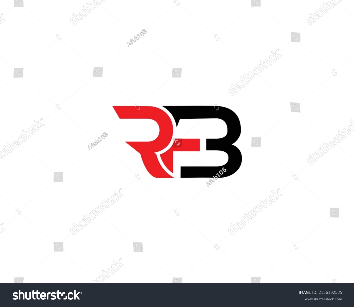 Letter Rfb Logo Design Concept Vector Stock Vector (Royalty Free ...