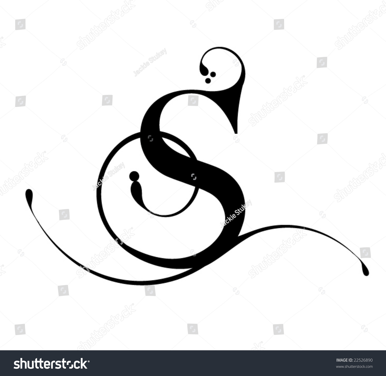 vector letter s En  Shutterstock Vectores  S Letter Stock 22526890