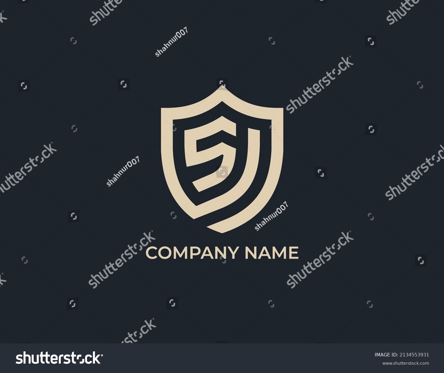 Letter S Shield Security Logo Design Stock Vector (Royalty Free ...