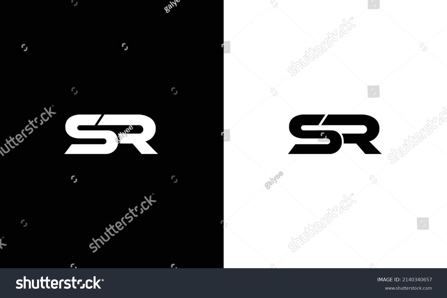 Letter Sr Design Logo Vector Stock Vector (Royalty Free) 2140340657 ...