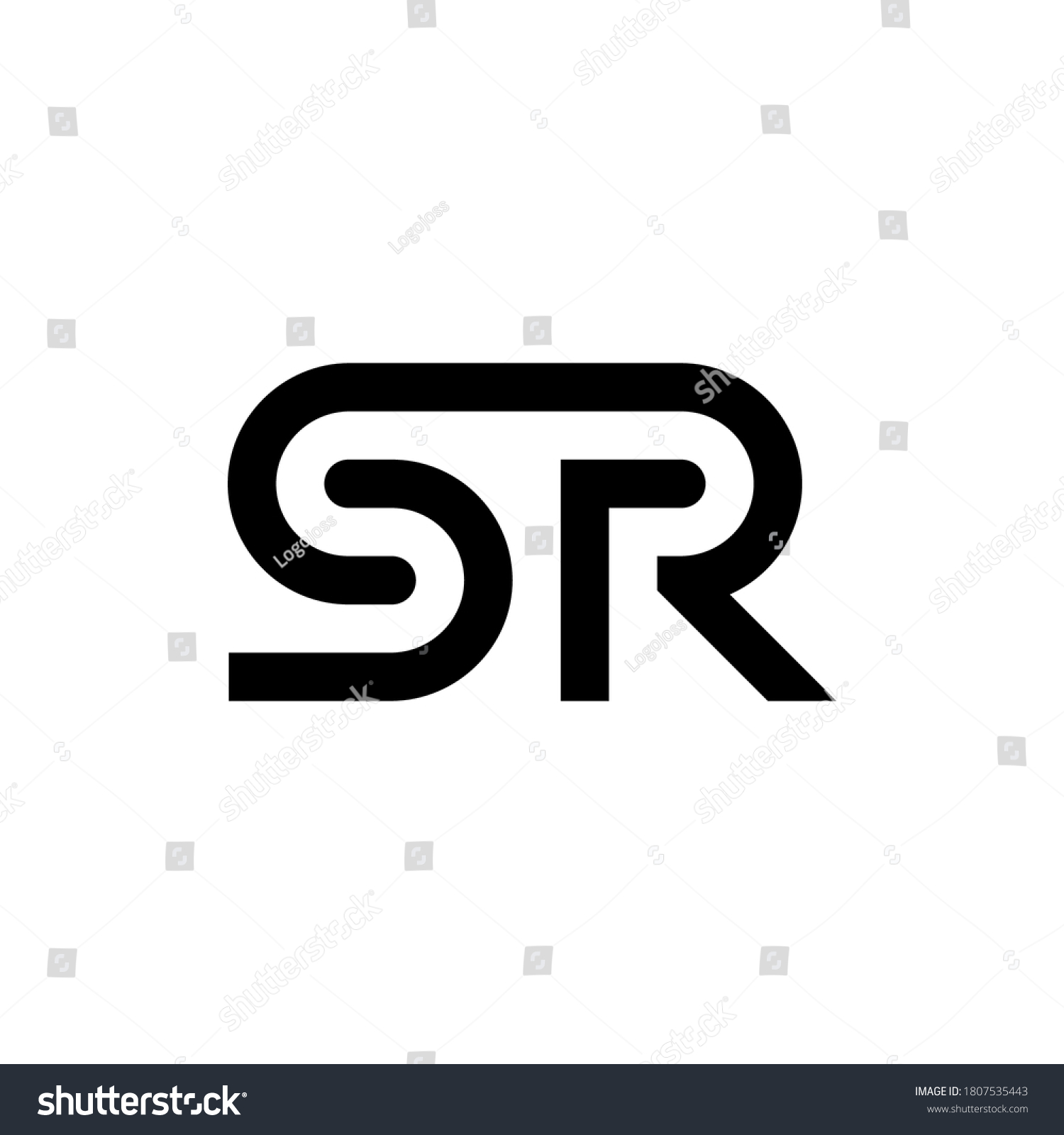 Letter Sr Logo Design Template Stock Vector (Royalty Free) 1807535443 ...