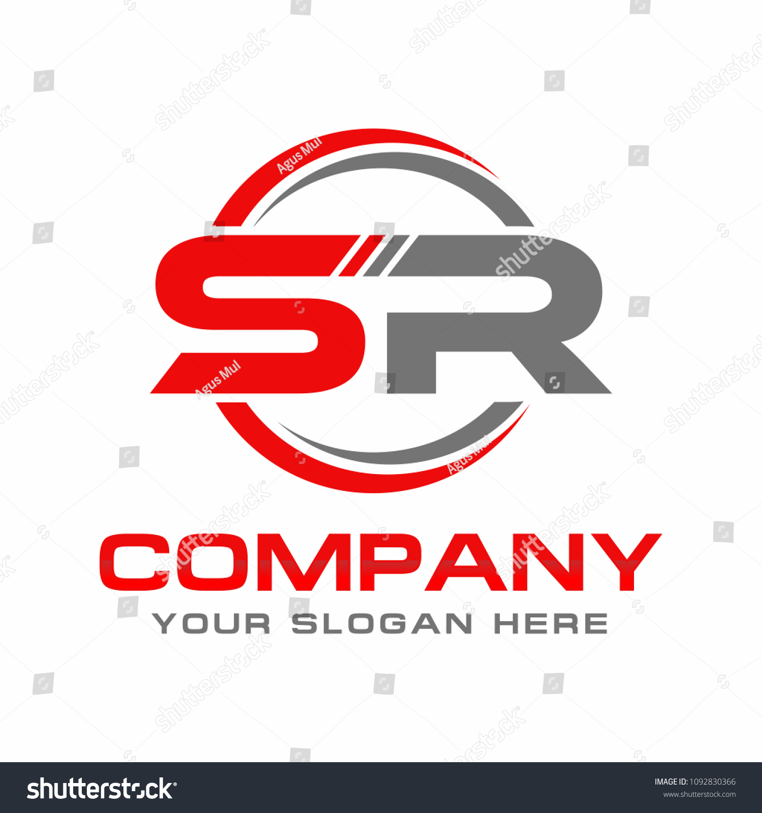 Letter Sr Logo Design Vector Stock Vector Royalty Free