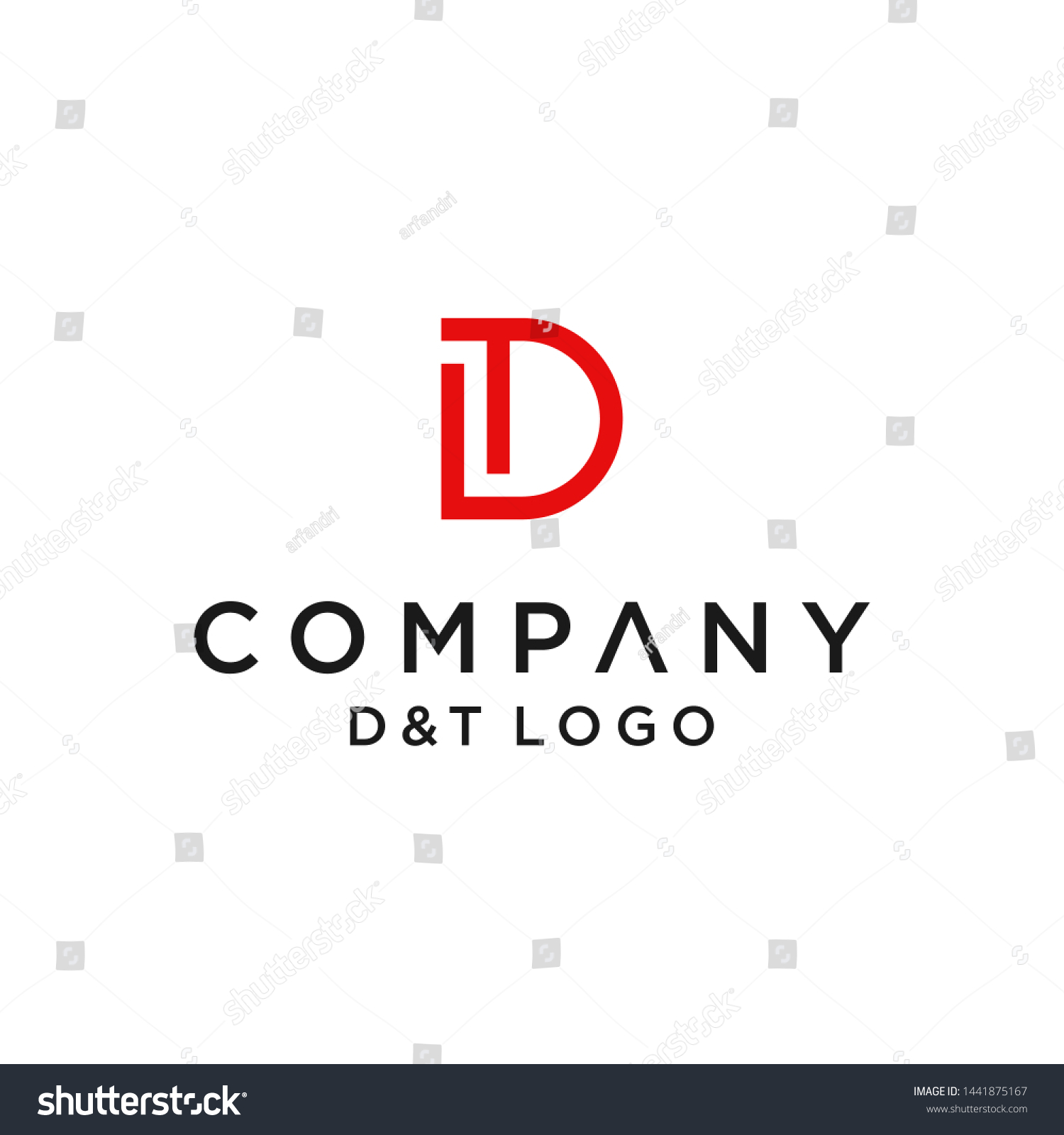 Letter Symbol D T Simple Clean Stock Vector (Royalty Free) 1441875167 ...