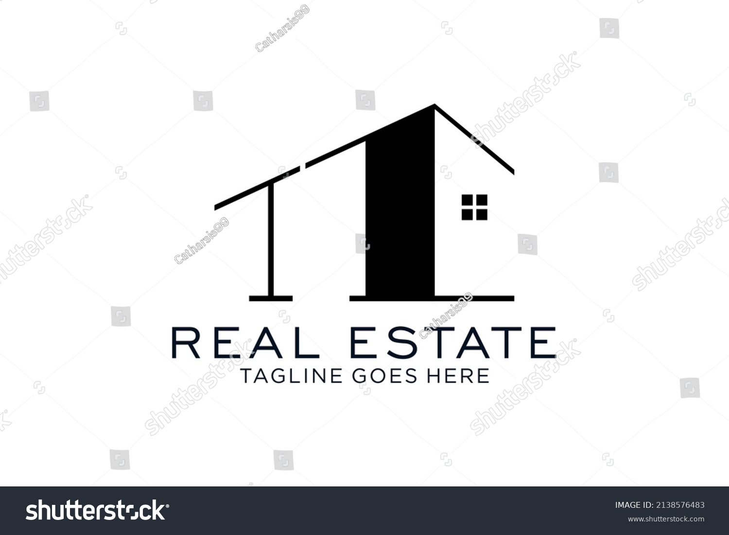 Letter T Real Estate Remodeling Logo Stock Vector (Royalty Free ...