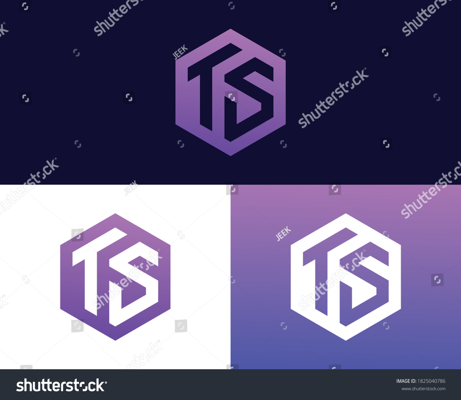 Letter T S Logo Design Creative Stock Vector (Royalty Free) 1825040786 ...